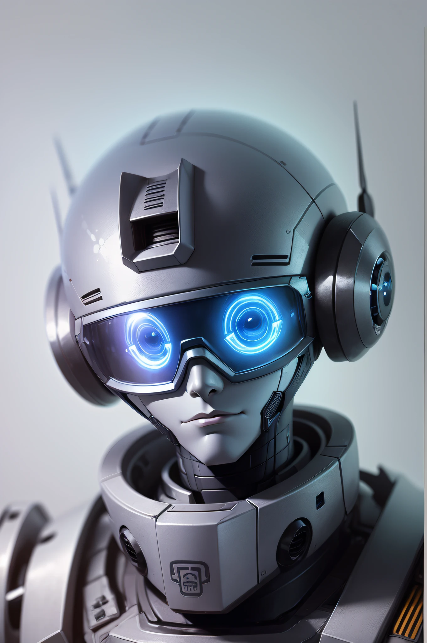 ((sticker)), (cartoon Robot), (very angular), blue eyes, with mouth, with glasses, studying, (White Background), 12K, high quality, HD, octane render, cinematic lighting