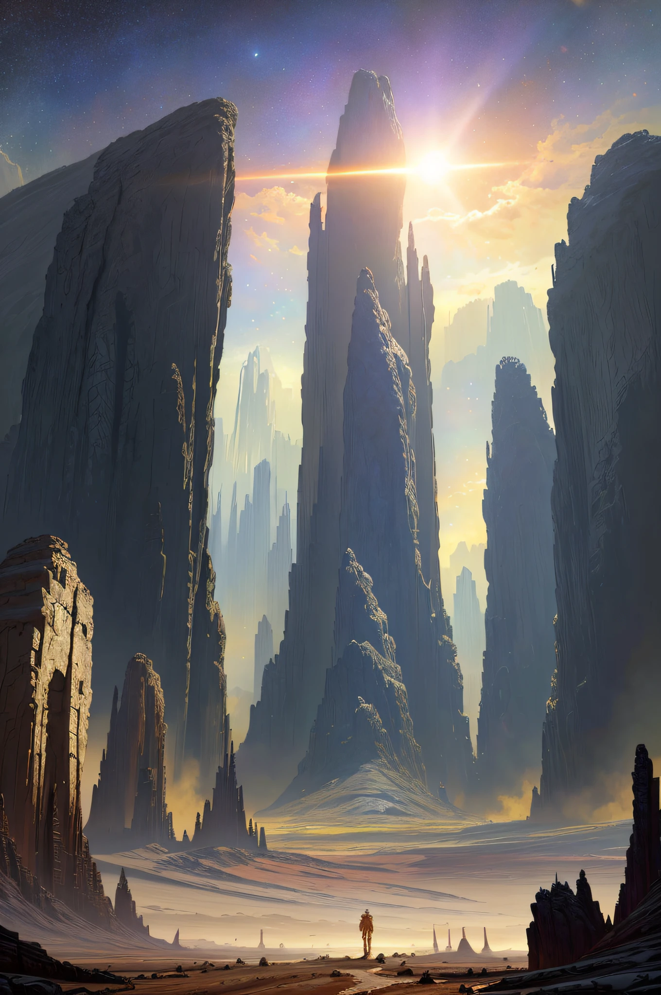 Oil painting on frosted canvas, clear details, vast sci-fi space landscape Ceres colony, complex, highly detailed, digital painting, rich colors, smooth, clear focus, illustration, Unreal Engine 5,8K, artgerm and art by greg rutkowski and alphonse mucha, sci-fi