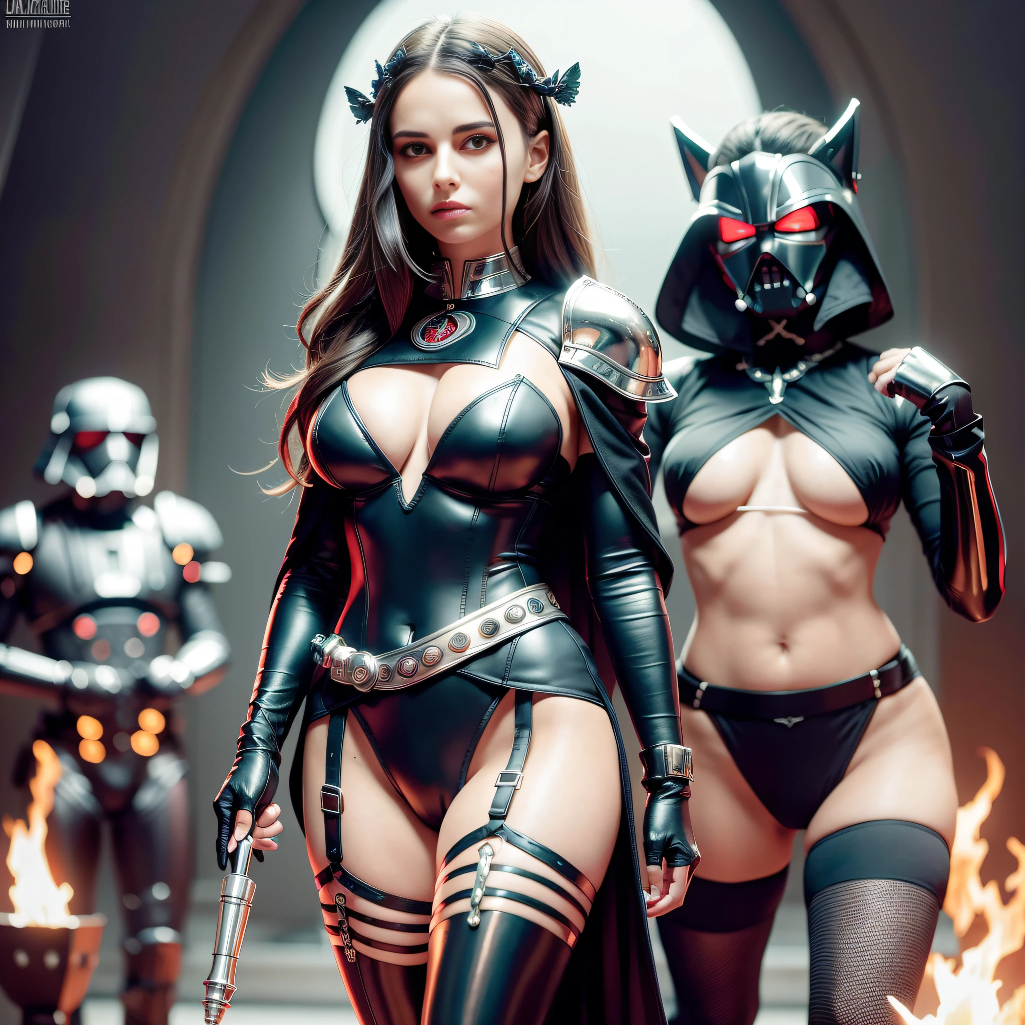 Various angle:1.37 dazzling fire-follet moon night:1.37 dark "Xwing Star-Wars BattleShip Queen 6PO" Futuristic Scene "Heavy Metal" Diplomatic conceptual glamorous females pure symmetrical oily athletes 38years key aesthetic slow walking playing Cosplay "Princess Laia:1.37" "Daisy Ridley:1.37" "Nathalie Portman":1.37 Baroque body faces cheekbones effects glowing sad:1.37 embarrassed max saturated:1.37 lazuli-goute-entre beaux:1.37 eyes:1.37 opals black pupils turquoise irises sapphires mouth open teeth obvious smiles hairstyles ecstatic fringes:1.37 clavicles jacket floating jacket fixed shoulders:open cape levitating shirt jaket white papillotes lace arm hand + thumb-4finger-5nail corsait gothic navy thick leathers bikini supports various breasts pointed:1.37 satin skirt:1.37 matching bristles loose spinels navel:1.37 size chastity-belt:1.37 silver adorned padlock Gold lock garters scarlet pubis-hairy obvious indigo underwear thighs legs boots volumetric gothic ornate onyx ruby invokes:1.37 delicate Toys CGSCOSITY robots sunLight luminescence ultra pro-photorealistic optimal qualities precise details:1.37 DSLR max resolution colors-coded perfection improved graduated Octane rendered UHD XT3 16K DSLR HDR UnrealEngine5 real shadows 3dcg analog sharpness:1.37 (EOS R6 135mm 1/1250s f/2.8 ISO400) C3PO fullbodye "Darth Vader" Mechanized adaptable gadjet Carbonites rune mannequins "Bruce Weber" girls supports fully dressed in armor chrome Mandalorian heavy metallic covered flat bands fathoms richly decorated coppers:1.37 decorated decorated glyphs lava weapon plasma Tourmaline silver engravings lava incandescent DeathStar inoxxwing-fire-shoot-laser depths:1.37 ultra nsfw background:1.37 equirectangular 360 chef-d' [(Willi Baumeister:1.1) (John T. Biggers:1.2)::17 DoF Alessandro Casagrande, Greg Rutkowski, Sally Mann, Guweiz and James Jean, Michelangelo raw tattoo: 1.37 etc.