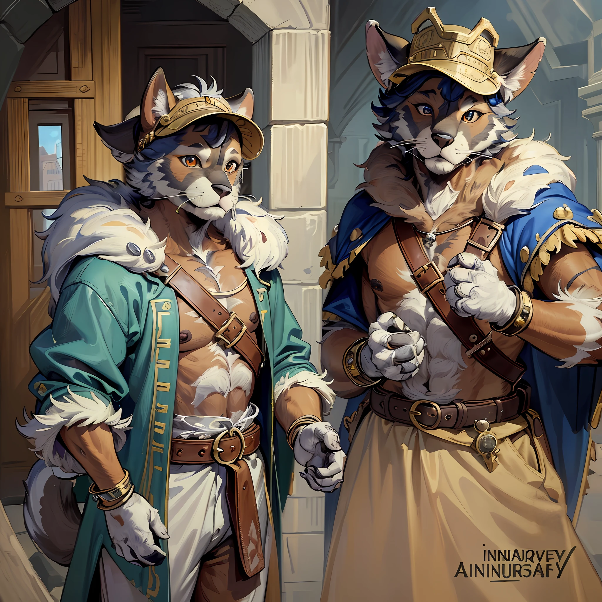 top quality, best quality, High-quality illustrations by Michelangelo, by Johannes Vermeer, masterpiece, super high resolution, detailed background, Old Ruins, Dungeons, Indiana Jones series(highly detailed beautiful face and eyes)absurdres, perfect anatomy(handsome 1boy, kemono, solo focus, Adventurer, Archaeologist)(furry)(furry anthro:1.7)(Furry body, dog facial features, dog body features)(very detailed body fur)full body, Dirty Coat and Hat,