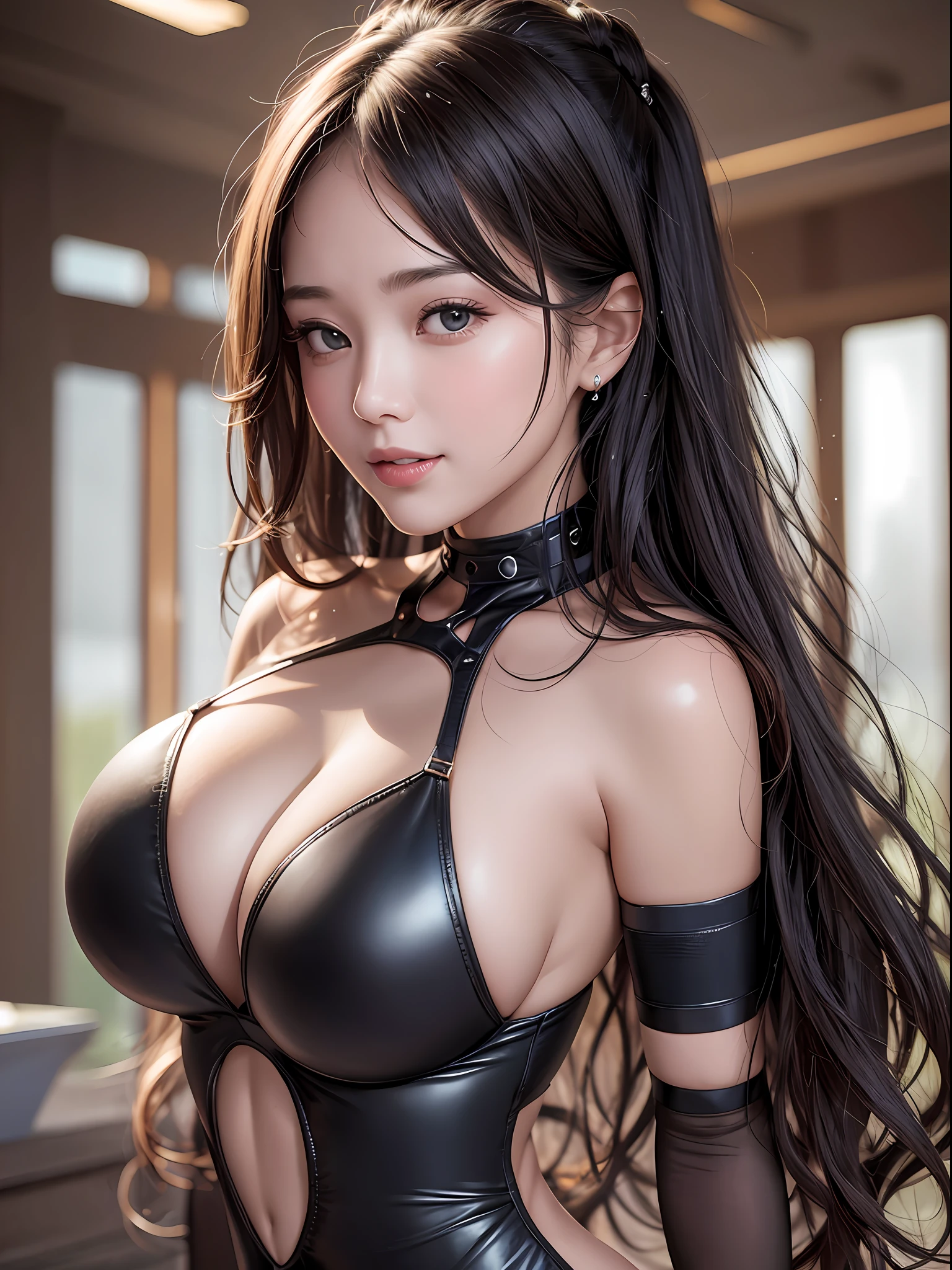 1 Girl, Overflow, (Curvaceous Body:0.8), Uncensored,Exposed Shoulders, Angel Face, Detailed Face, Backlit, Facial Light, (Smile and Drowsiness and Ecstasy Expression:1.2)(Perfect Female Figure)(Sharp Focus),(Realistic Moisture Skin),Detail Eyes,(Curvaceous Body:0.8), (wavy Hair:1.2), Black Eyes, Best Quality, Ultra High Resolution, (Photorealistic), (Wet Skin), (Camera Focus on Face), (front View), Hetero, (pureerosface_v1:0.6), big tits, (big boobs:1.3), jav