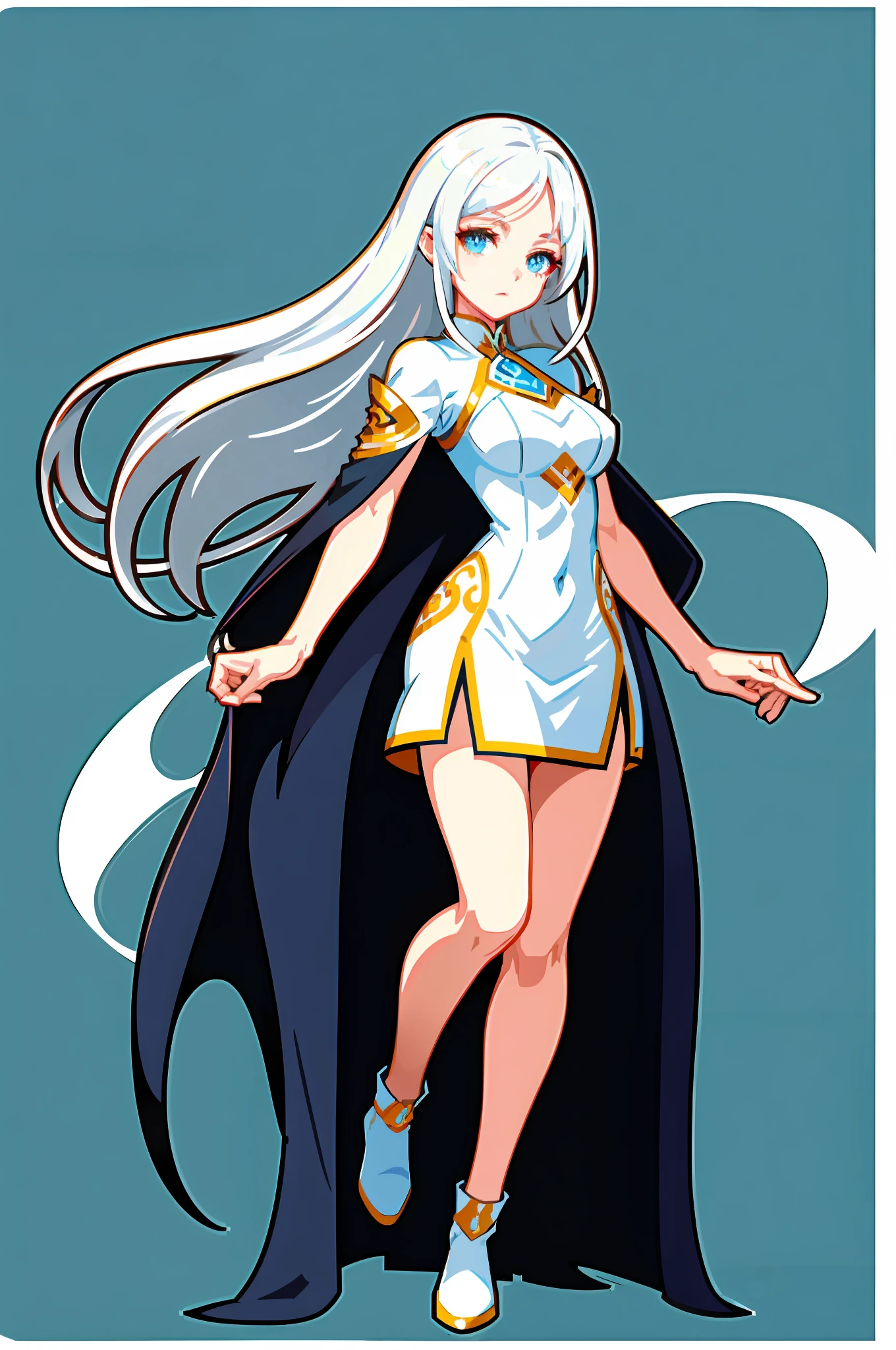Official art, full-body close-up, extreme picture quality, fine details, a beautiful and white girl, wearing a short white skirt, long white hair shawl, flowing hair, elegant manners, with a faint sad expression, floating in the air, her figure is too good to be eye-catching.
