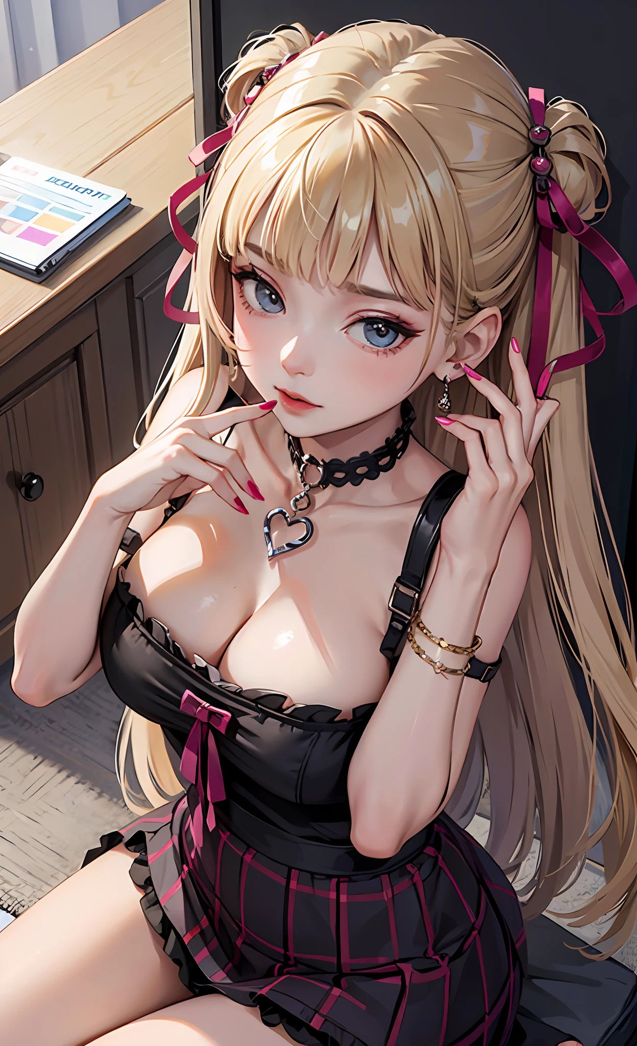 (masterpiece), 1girl, material girl🙄💅, bitch😈
