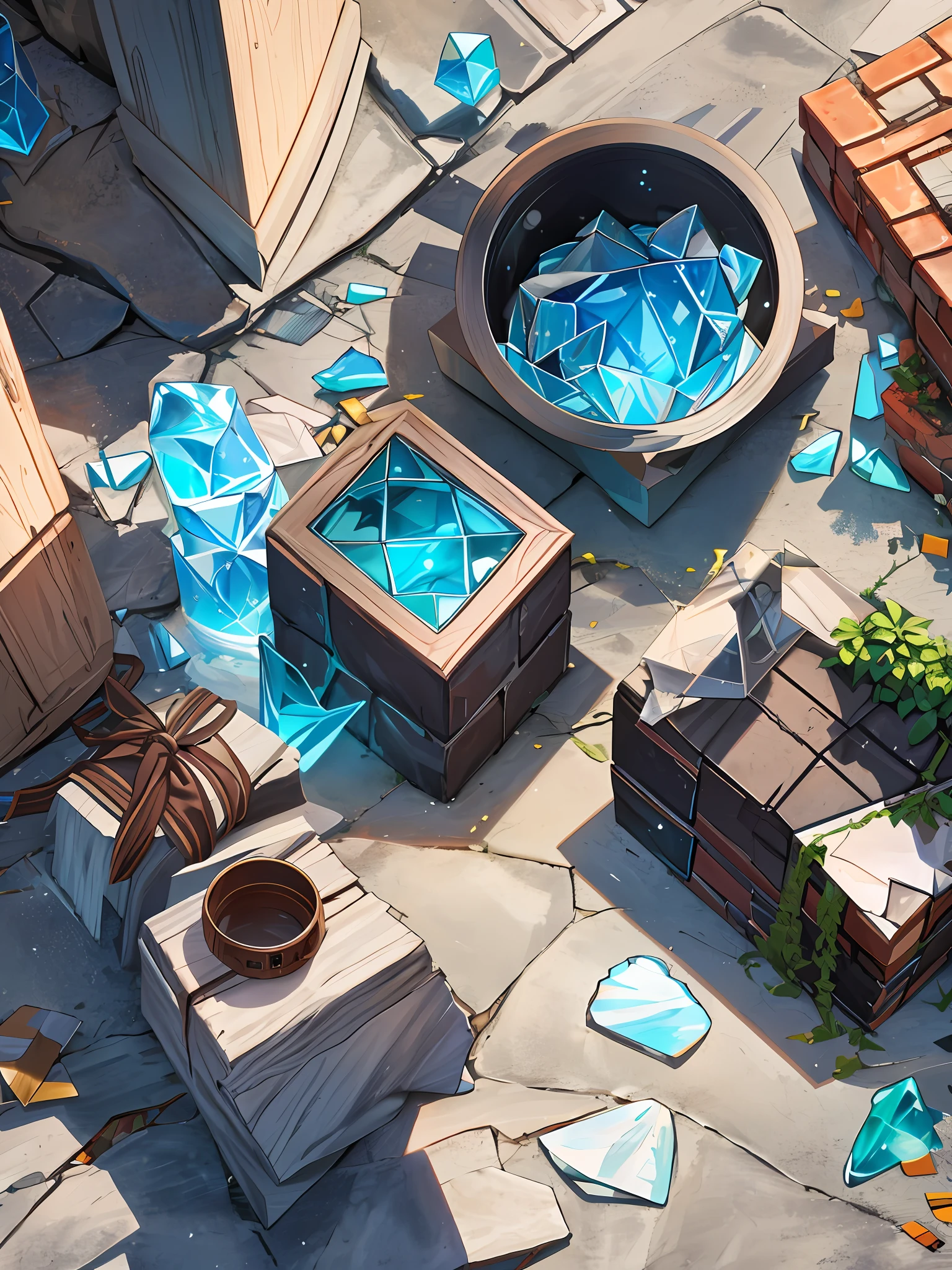 Turn these items into an RPG character Cell Phone Film Parabolic Antenna Half Brick and Half Left Barbed Wire Pet Bottle 2 Liters Whole Brick and Shard of Glass