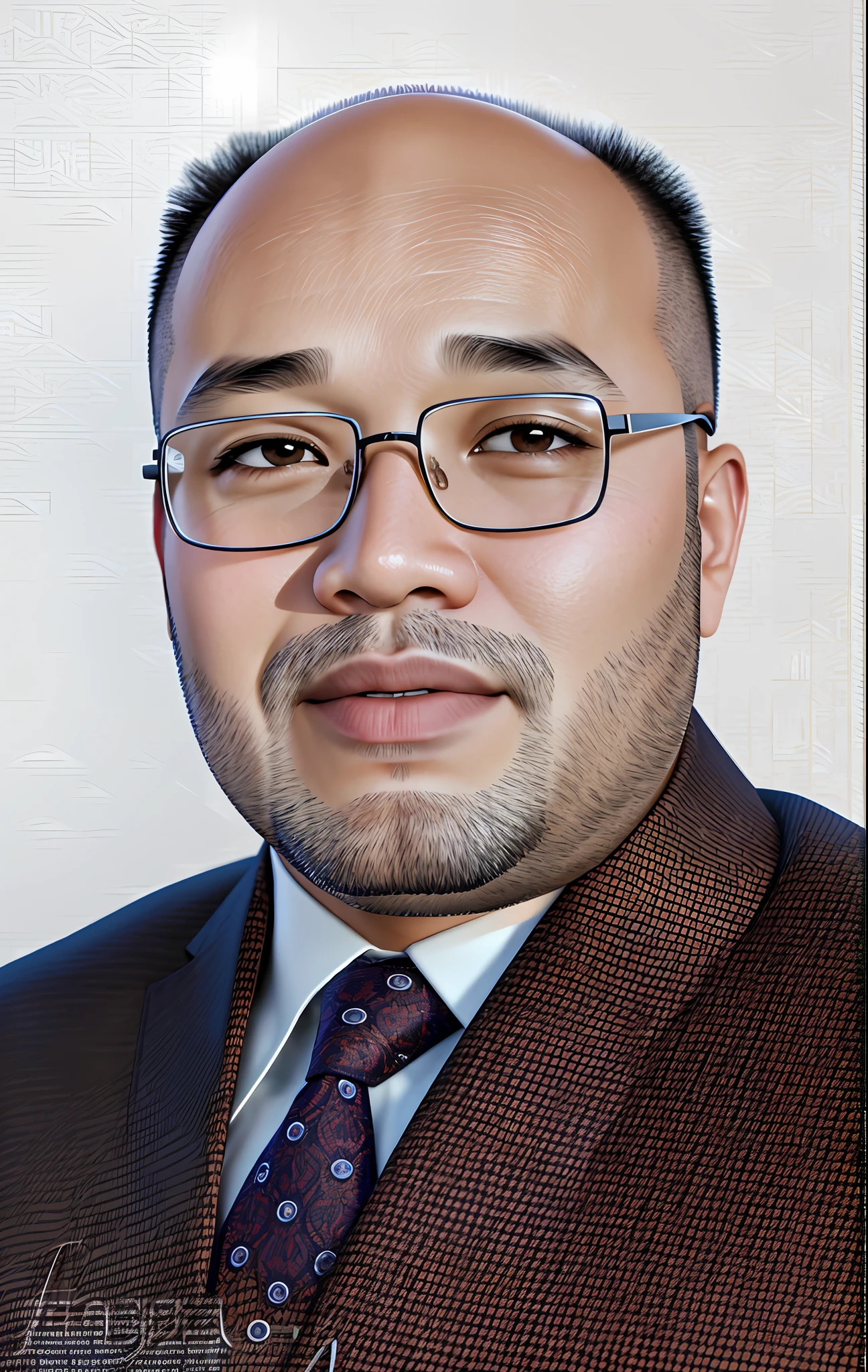 Realistic portrait, baldness, natural skin, clear face, ambient lighting, athlete, temperament elegant, serious, Chinese, Asian, super detailed, realistic details, 8k, 3d, octane