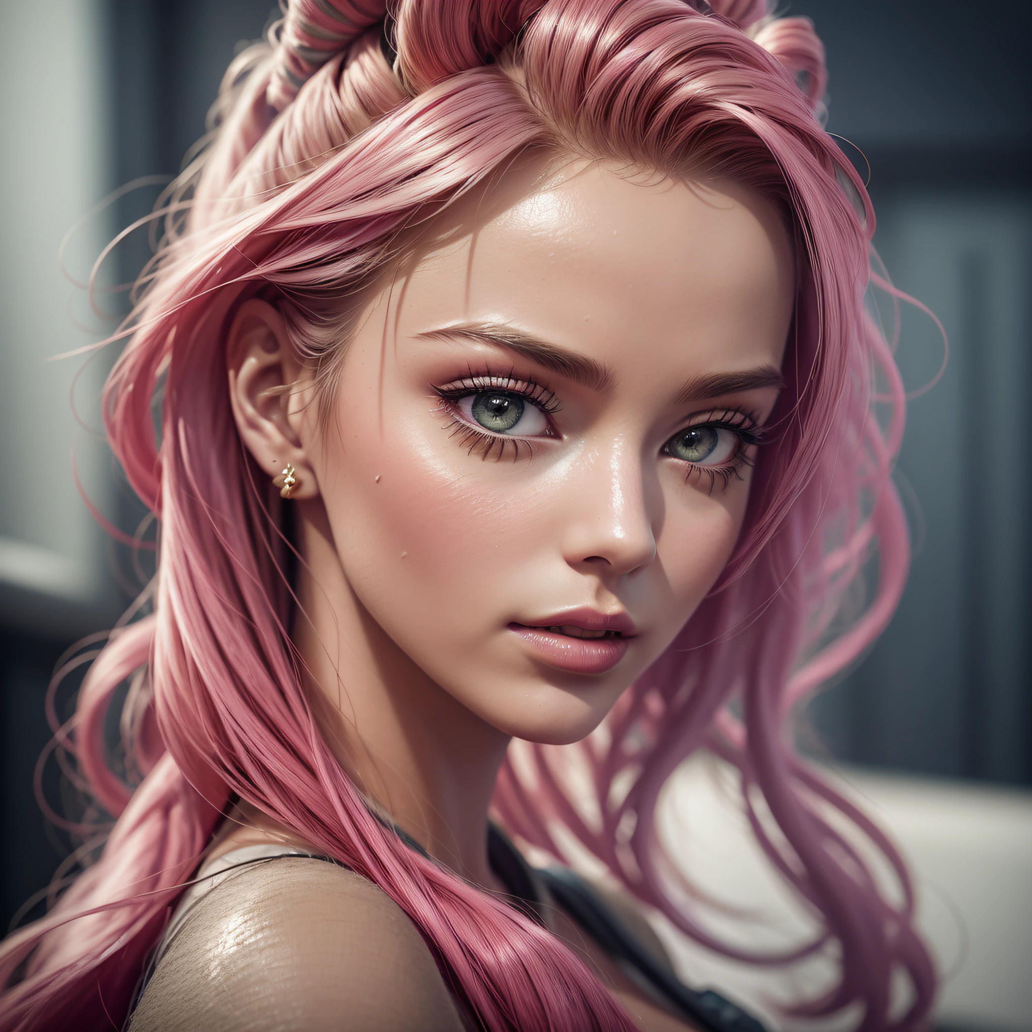 A Barbie movie with Quentin Tarantino-inspired cinematography, Margot Robbie is the barbie, Ryan Gosling is the Ken, featuring a more realistic tone with minimal shades of pink. Imagine a scene with Barbie in a gritty urban environment, capturing the essence of Tarantino's visual style, showcasing dramatic lighting, deep shadows, and a subdued color palette. Emphasize the contrast between Barbie's iconic look and the darker, edgier atmosphere surrounding her Surrealism, anaglyph, stereogram, tachi-e, pov, atmospheric perspective, 8k, super detail, ccurate, best quality, modern art, perfect photography, perfect framing, natural body, raytracing, rtx, 8k, RAW photos, highest quality, masterpiece: 1.7, Realistic, Photorealistic: 1.9, Perfect Figure: 1.4, Layered, Highly Detailed Face and Skin Texture, Detailed Eyes, two people in the photo being a woman and a man, cinemtography angule --auto --s2