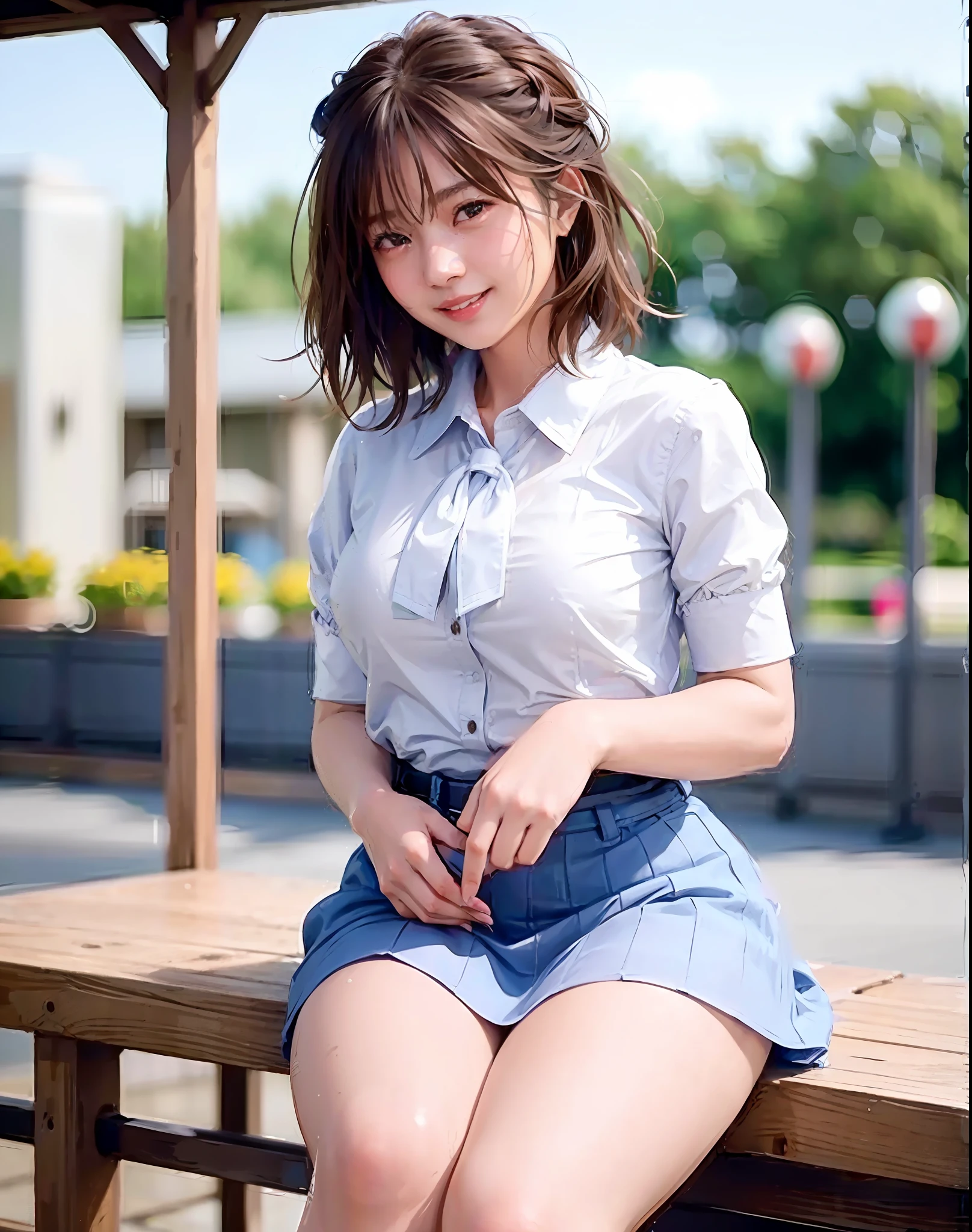 Top Quality, Photorealistic, 8k, High Definition, Girl, Woman, (Skin Dent), (Big Breasts), (Professional Lighting, Bokeh), (Street), (People, Crowd: 0.6), Market, (Night: 1.2), (Brown: 2.0), (Blouse: 1.5), (Portrait: 0.6), Gorgeous, Bloom, (Floating Hair), Braided Hair, (Dynamic Pose: 1.2) , Soft Lighting, (Masterpiece, BestQuality:1.1), (ultra detailed 8k cg:1.2), (hyperrealistic:1.35), (Photorealistic:1.45), (realistic:1.4), [cowboy shot], (Soft lighting), 1 beautiful Japanese girl, 20 years old, supermodel, Japanese Idol, (smile), Large Breasts, (Sweat skin:1.2), (school uniform:1.2), (sitting on ground:1.1), (spread legs, sucking, sucking,