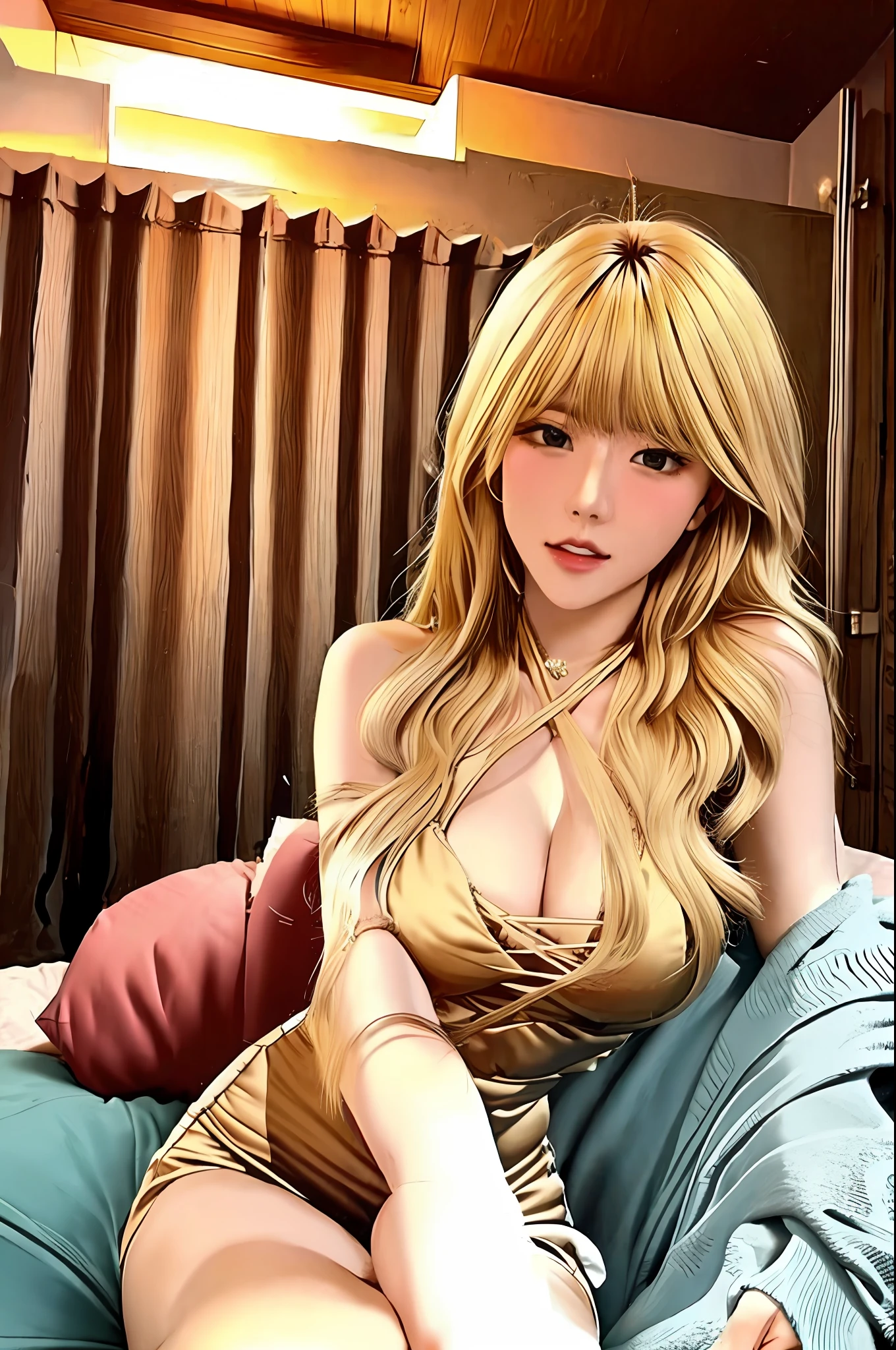 Blonde big breasts naked