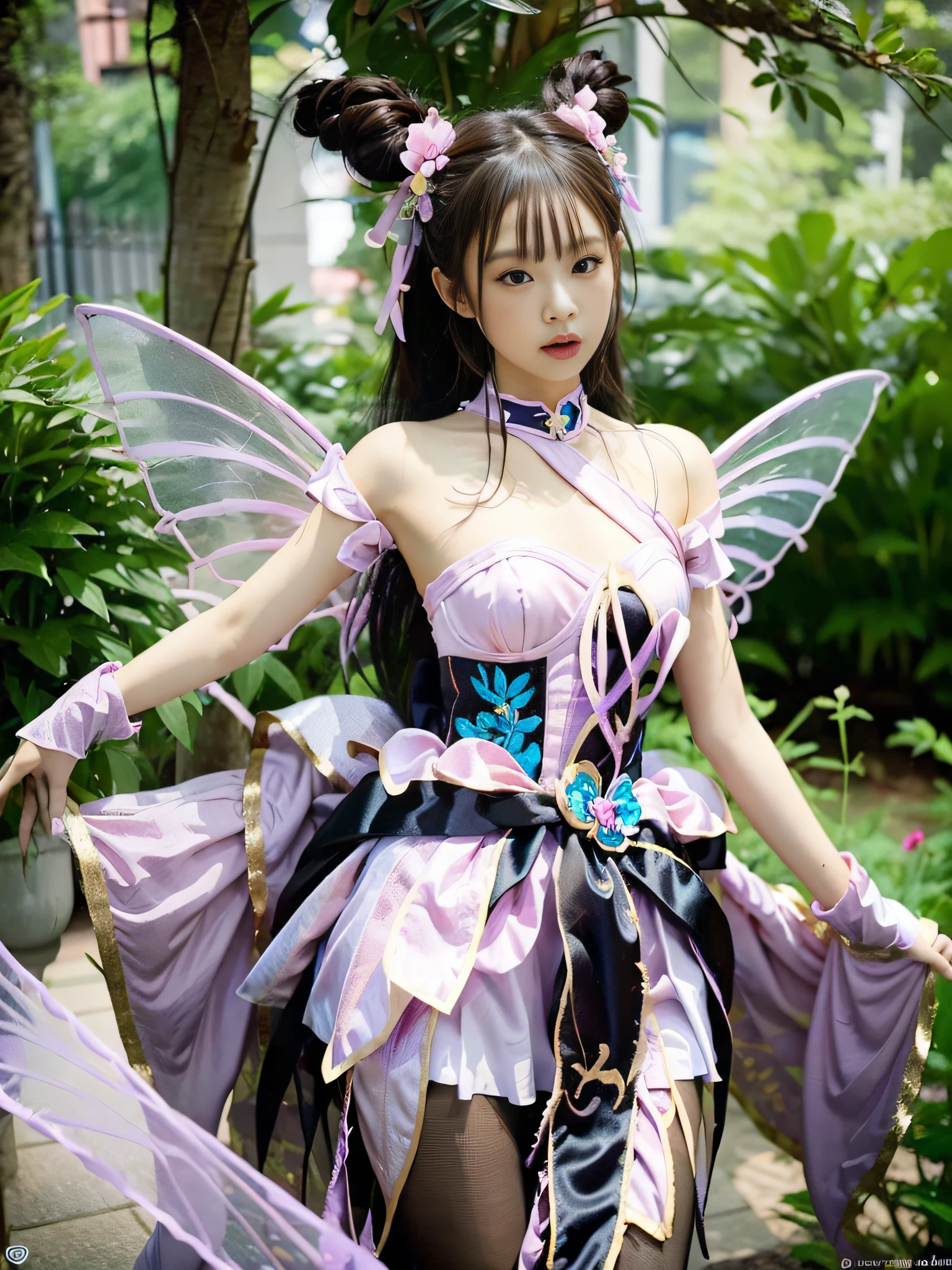 (1girl:1.3), solo, __body-parts__, Kim Ji-ni Jennie Face, LOL, Chinse Fairy Sona Costume, Game Costume Cosplay, Game, 16k resolution image,