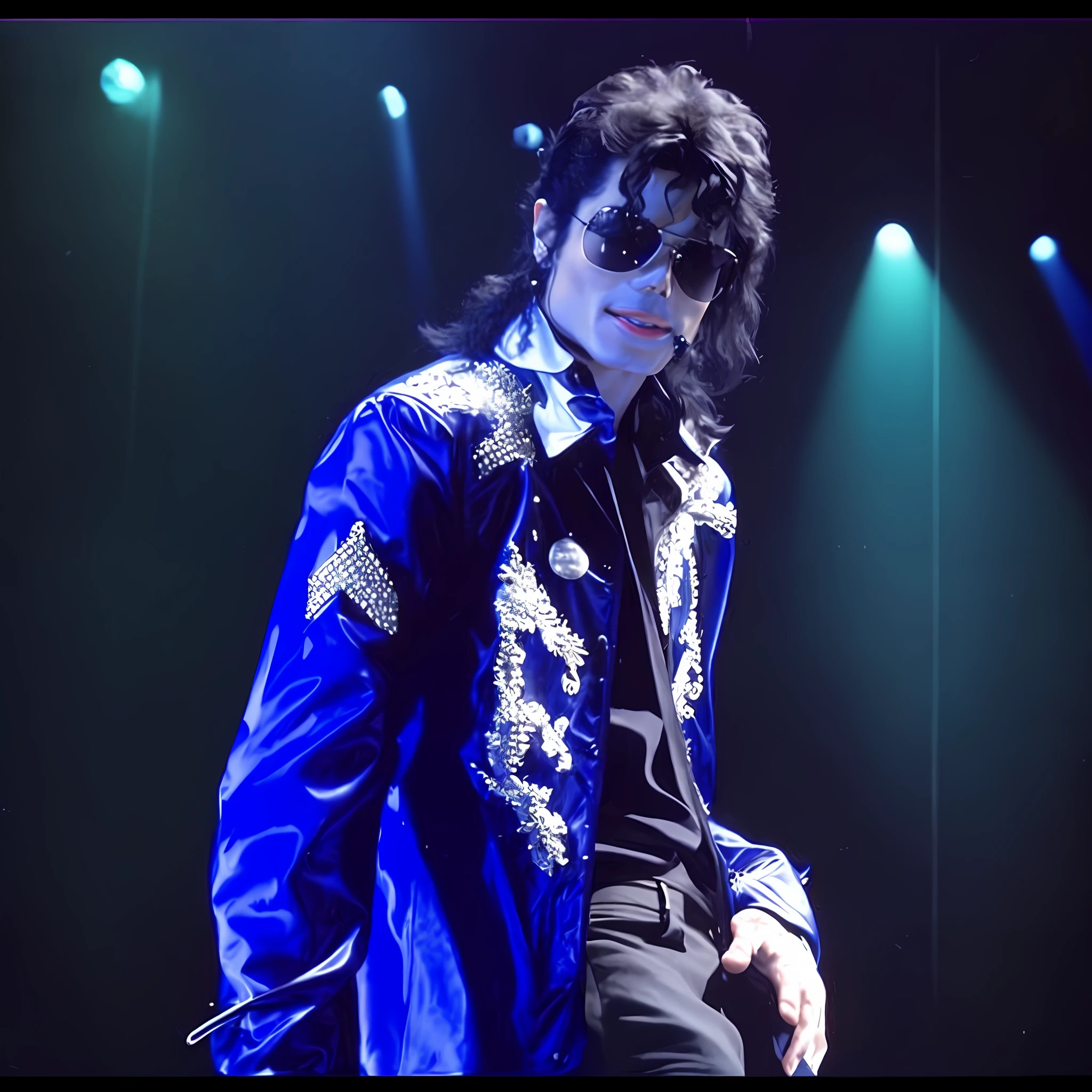 Michael jackson 80's, wearing a billiard jacket, with a white shirt underneath, ultra realistic image, extremely high quality, bad, was bad, 80's, bad 80s face michael jackson