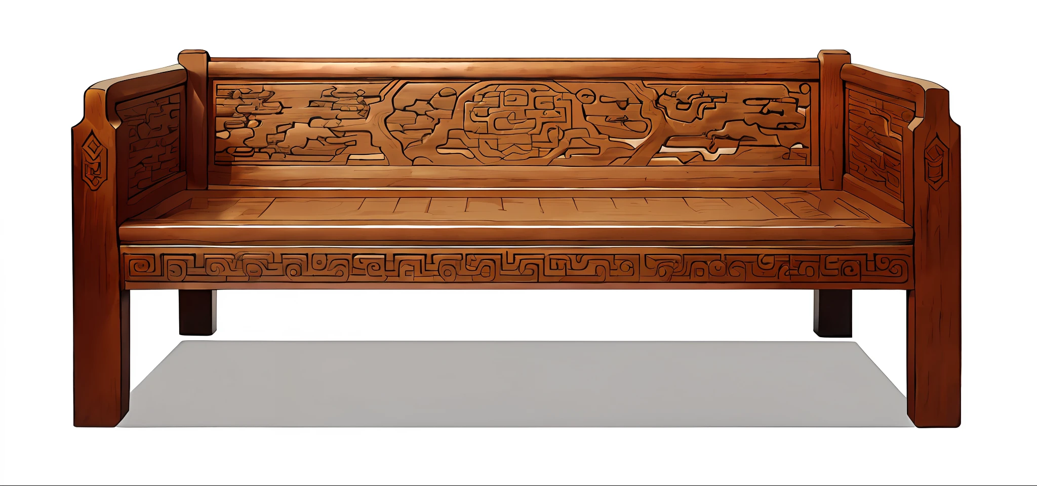 (Medieval Modern Furniture + Furniture Design Art Deco), (High Detail Product Photos + Bench), (Cheng Zhengkui + Liao Zhichun + Oak), (Wooden Stool with Mat), (With Ancient Chinese Aesthetics + Ancient Sword + Trend), (Cherry Blossom + Oriental) + (Classical Chinese Aesthetics with Wood Texture)