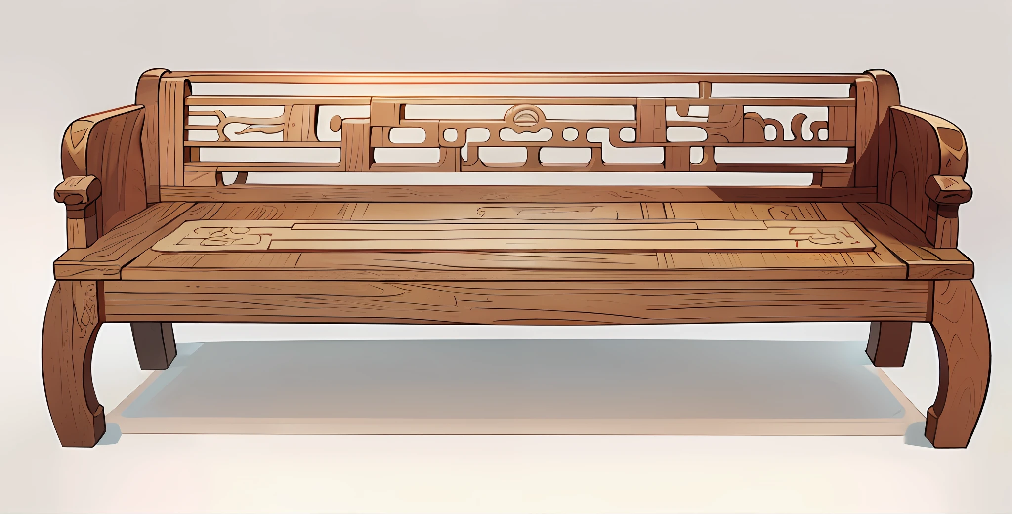 (Medieval Modern Furniture + Furniture Design Art Deco), (High Detail Product Photos + Bench), (Cheng Zhengkui + Liao Zhichun + Oak), (Wooden Stool with Mat), (With Ancient Chinese Aesthetics + Ancient Sword + Trend), (Cherry Blossom + Oriental) + (Classical Chinese Aesthetics with Wood Texture)