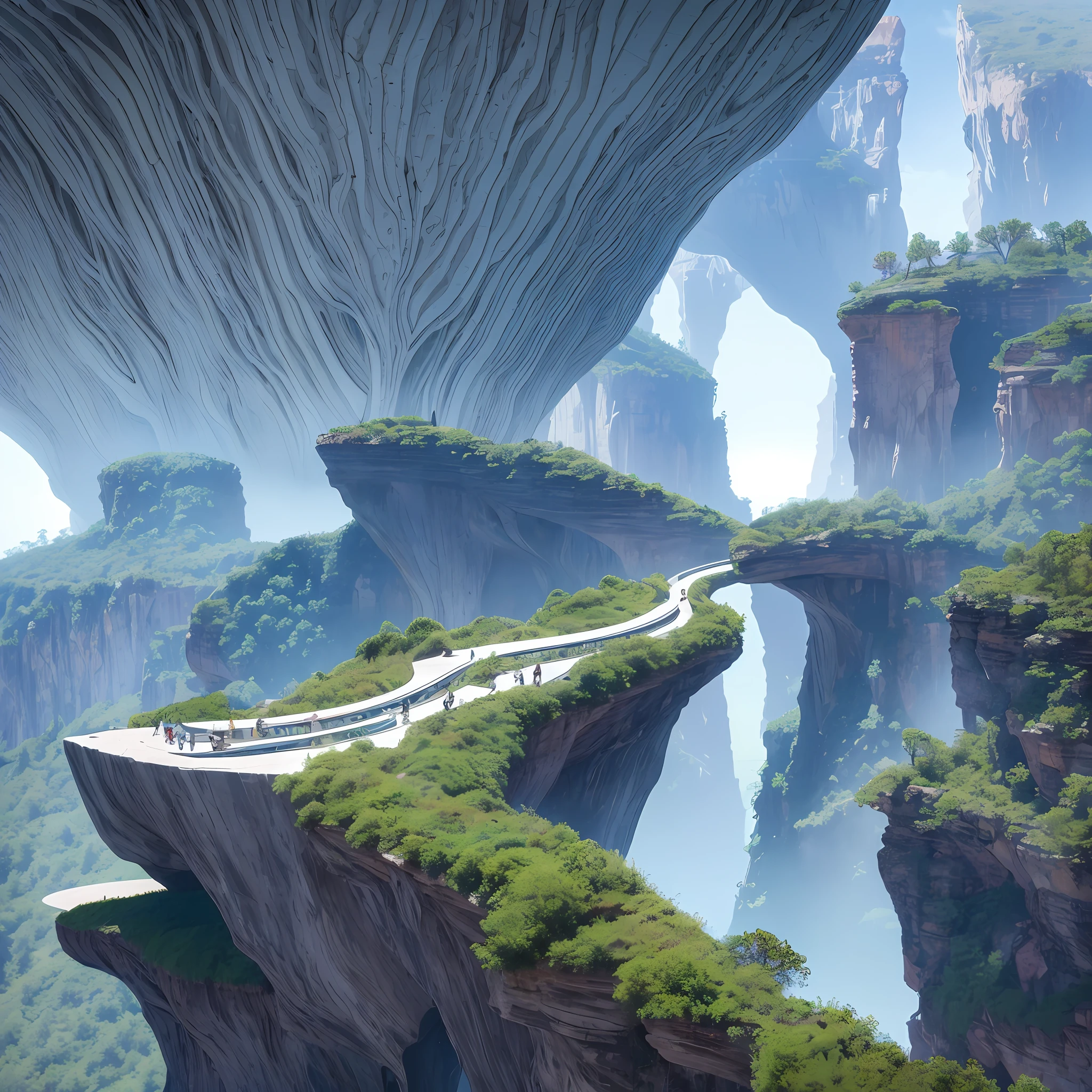 Futuristic design of cave architecture interiors concept art on grand Canyon caves nature architecture, proportional,detailed, cave architecture nature meets futuristic architecture by Toyo Ito and Philip Johnson ,residential area, futuristic development, high rise made up staircases, balconies, full of rock and glass facades, residential spaces carved from cliff side ,trending on artstation, beautiful lighting,In the style of Jean Nouvel masterpiece, fantasy, intricate, award winning, 4k, highest quality render --auto --s2