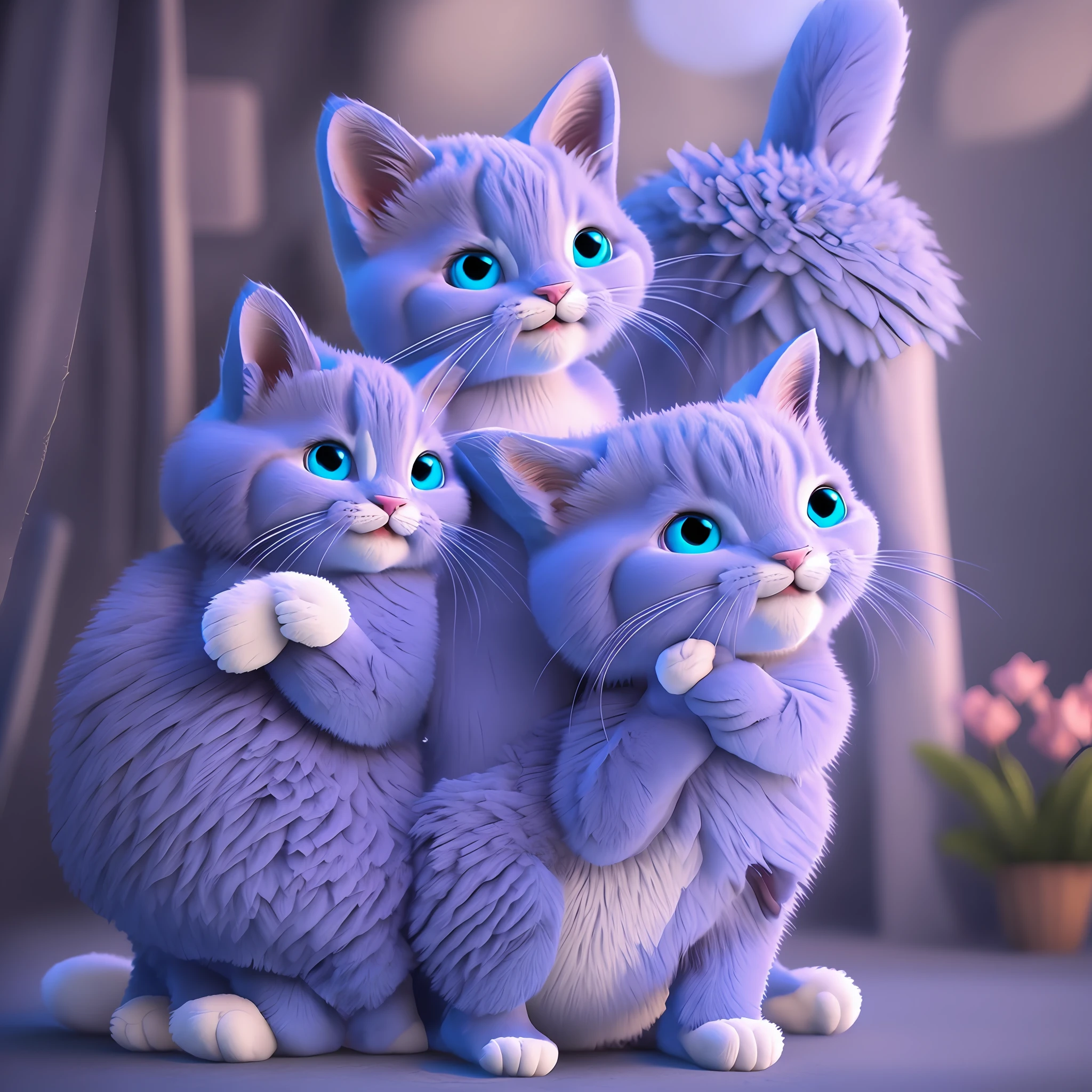 a blue cat close look up blue eye rub his head with girl leg girl stand with full body --auto --s2