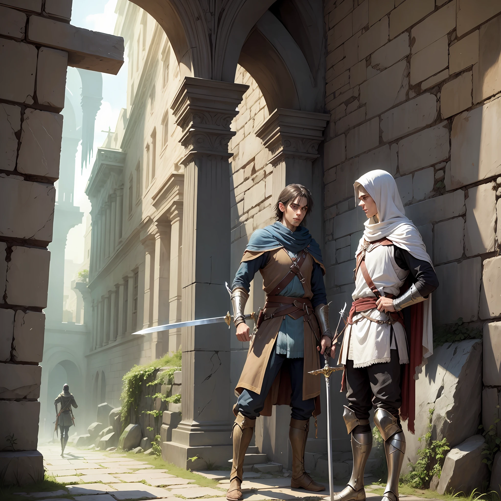 Light, barriers, miracles, emaciated young men with swords, against the invaders --auto --s2