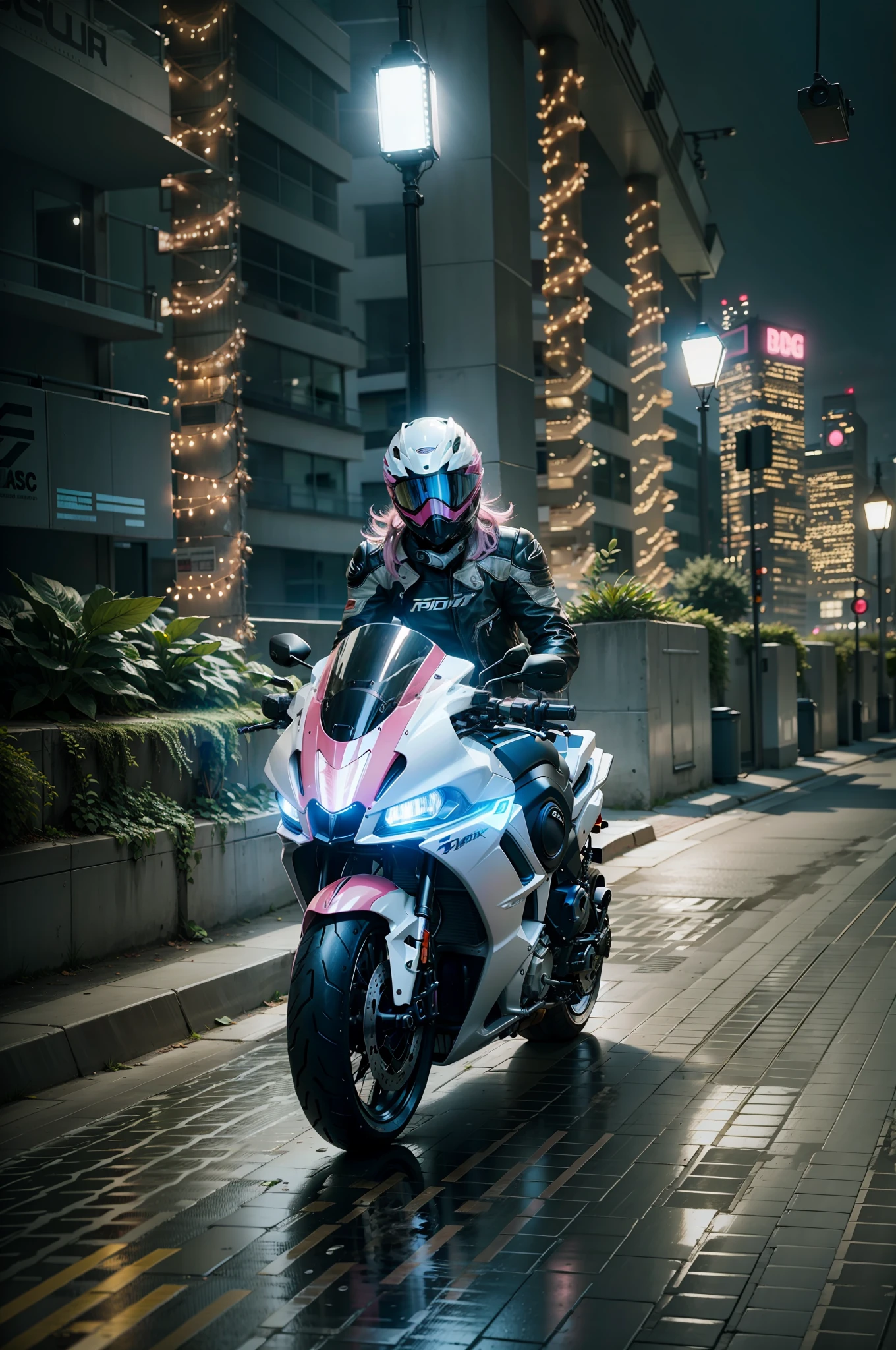 Pink motorcycle