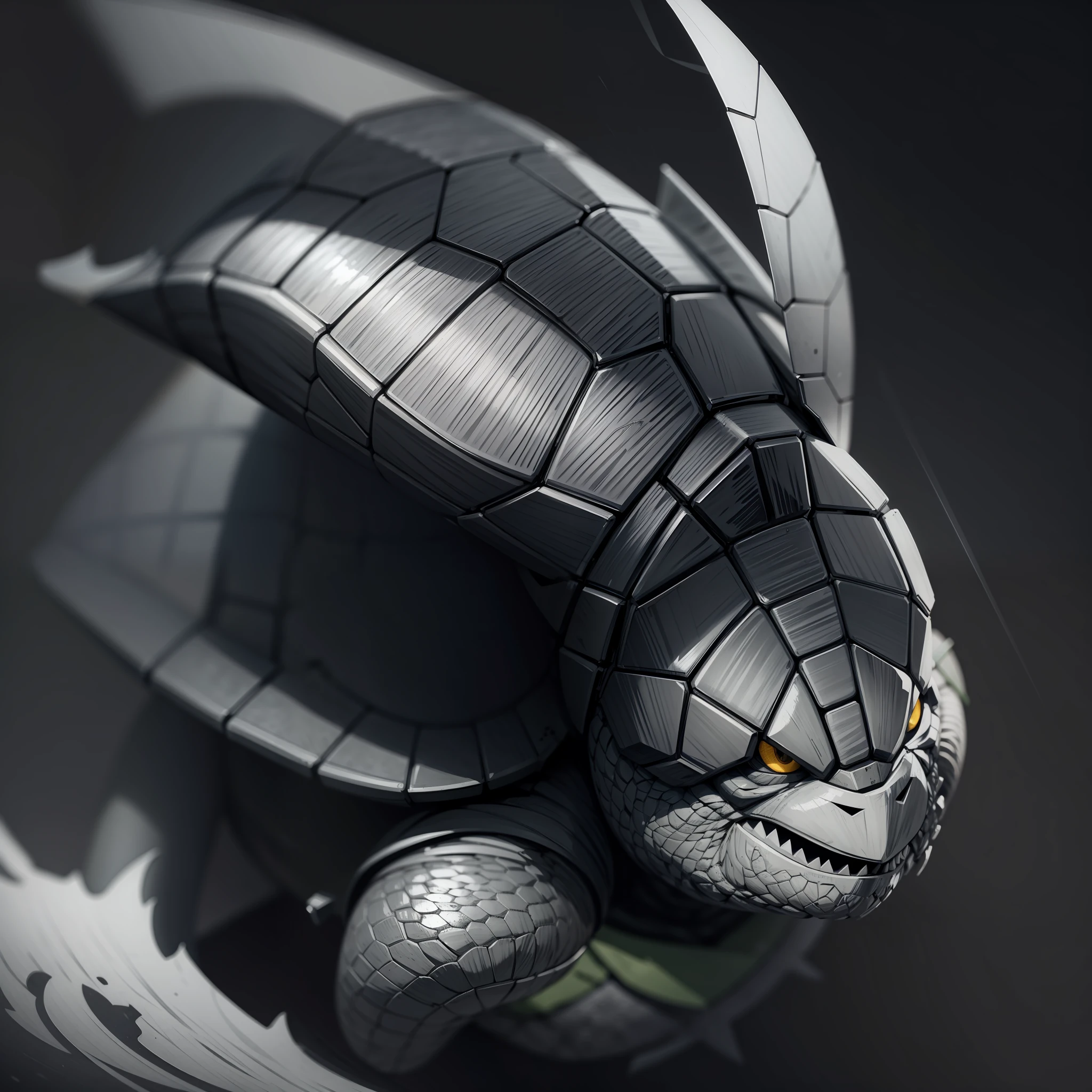 Line style, battle wind, turtle, scan, black and white, sketch, light and shadow, projection, --auto --s2
