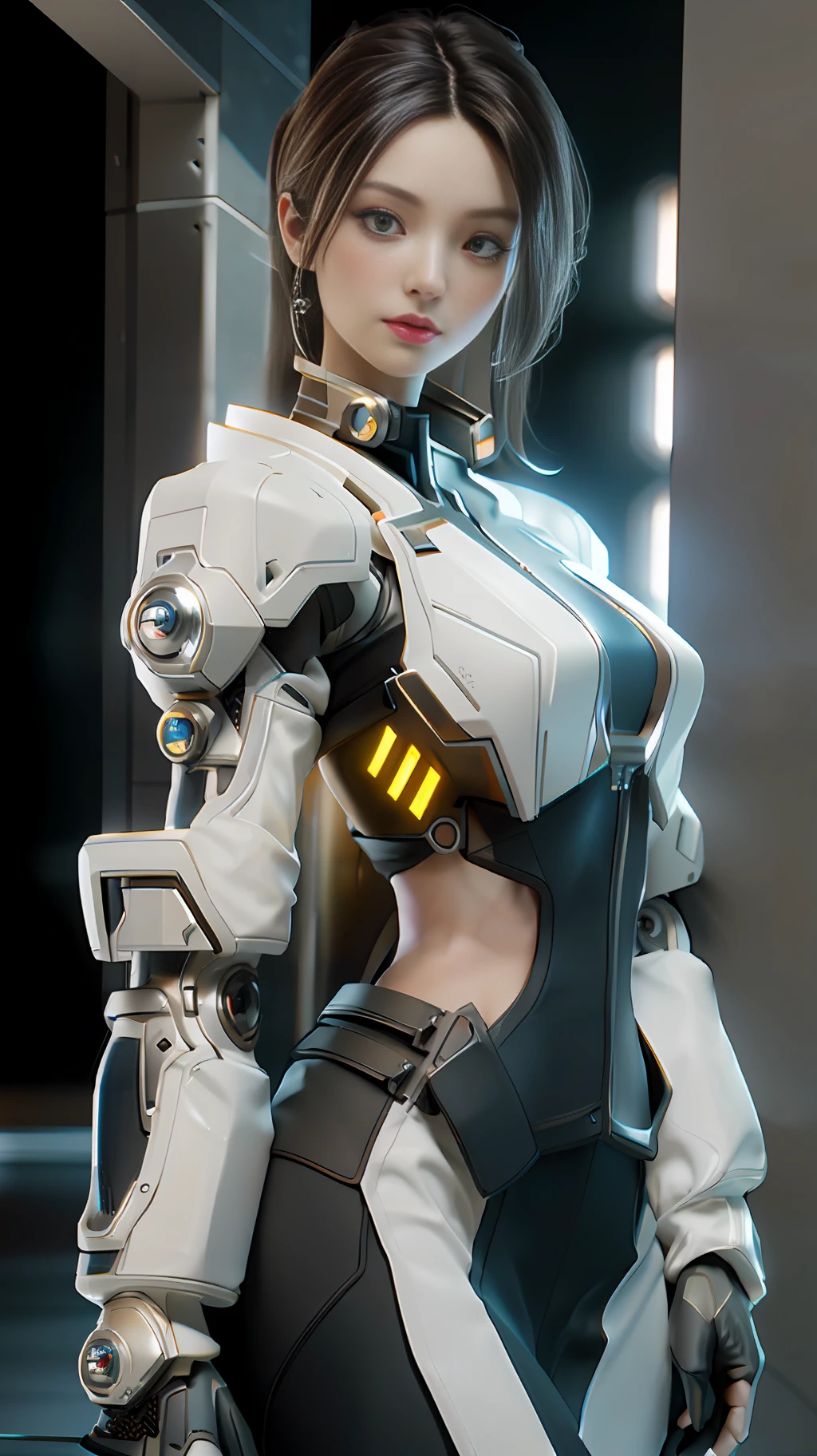 ((Best quality)), ((masterpiece)), (detailed:1.4), 3D, an image of a beautiful cyberpunk female,HDR (High Dynamic Range),Ray Tracing,NVIDIA RTX,Super-Resolution,Unreal 5,Subsurface scattering,PBR Texturing,Post-processing,Anisotropic Filtering,Depth-of-field,Maximum clarity and sharpness,Multi-layered textures,Albedo and Specular maps,Surface shading,Accurate simulation of light-material interaction,Perfect proportions,Octane Render,Two-tone lighting,Wide aperture,Low ISO,White balance,Rule of thirds,8K RAW,