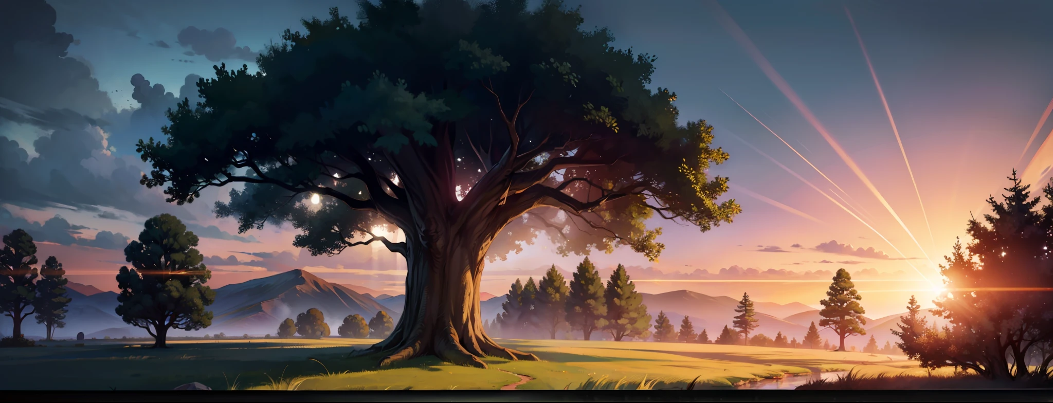 masterpiece, battlefield, rivers of blood, lonely tree, tree of death