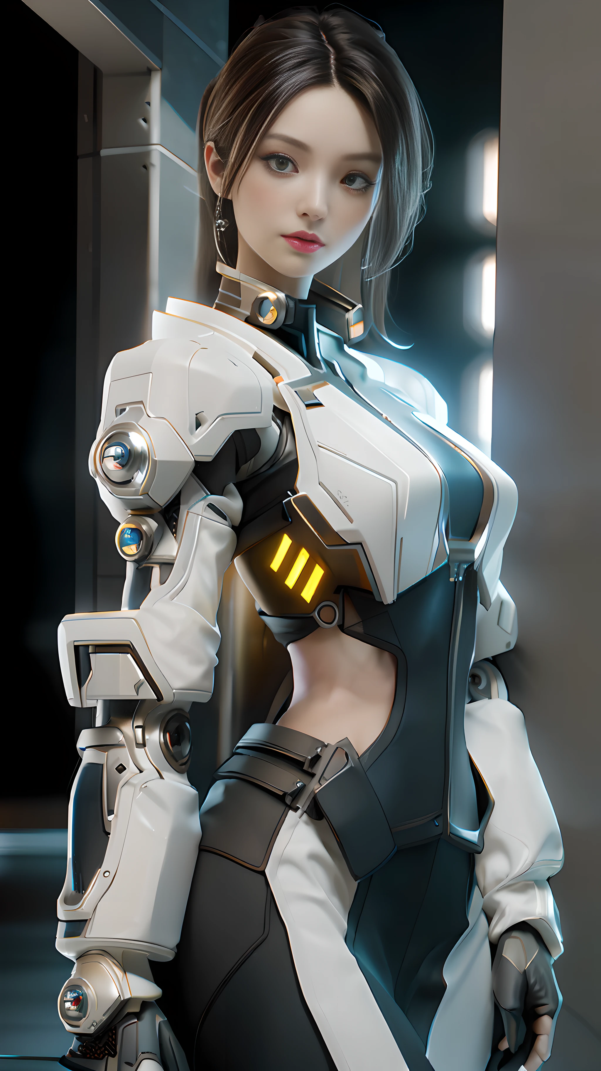 ((Best quality)), ((masterpiece)), (detailed:1.4), 3D, an image of a beautiful cyberpunk female,HDR (High Dynamic Range),Ray Tracing,NVIDIA RTX,Super-Resolution,Unreal 5,Subsurface scattering,PBR Texturing,Post-processing,Anisotropic Filtering,Depth-of-field,Maximum clarity and sharpness,Multi-layered textures,Albedo and Specular maps,Surface shading,Accurate simulation of light-material interaction,Perfect proportions,Octane Render,Two-tone lighting,Wide aperture,Low ISO,White balance,Rule of thirds,8K RAW,