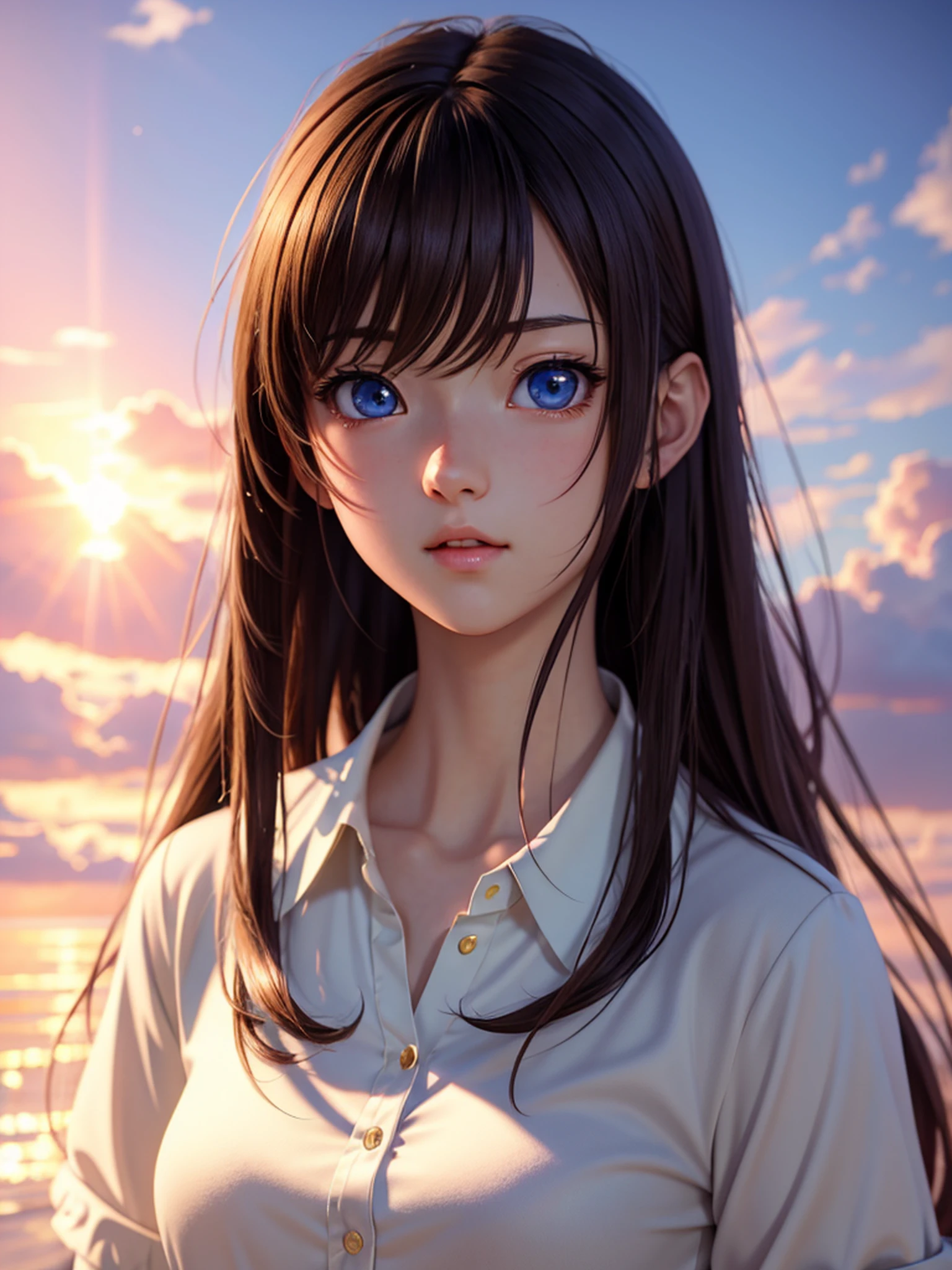 masterpiece, best quality, 1girl, (anime), (manga), (2D), half body, perfect eyes, both eyes are the same, Global illumination, soft light, dream light, digital painting, extremely detailed CGI anime, hd, 2k, 4k background