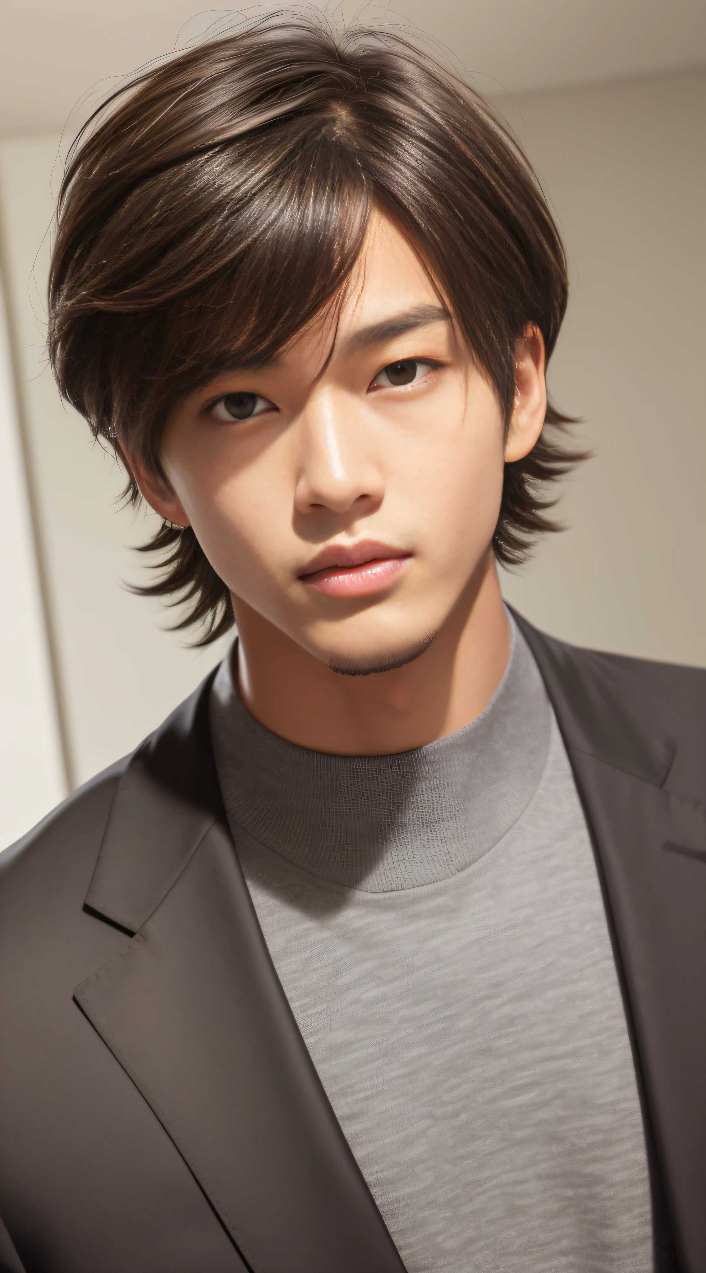 Please draw (((five men))), Kai, 6 feet tall, sporty build, short hair, brown hair, hairdressing, brown eyes, attractive smile, clean, fresh,Yuta, medium height, slender build, soft black hair, slightly long bangs, bright eyes, large pupils, attractive smile, gentle,Kentaro, tall, stocky, short hair, black hair, two-block style, sharp eyes, intellectual sparkle, knowledge, curiosity, cool look,Yamato, handsome, well-trained body, tall, well defined muscles, short hair, stylish, dark brown hair, sharp eyes, confident, charismatic, powerful,Hayato, tall, slim, long hair, black hair, softly curled, deep eyes, delicate brown, dark eyebrows, graceful, artistic, charm.