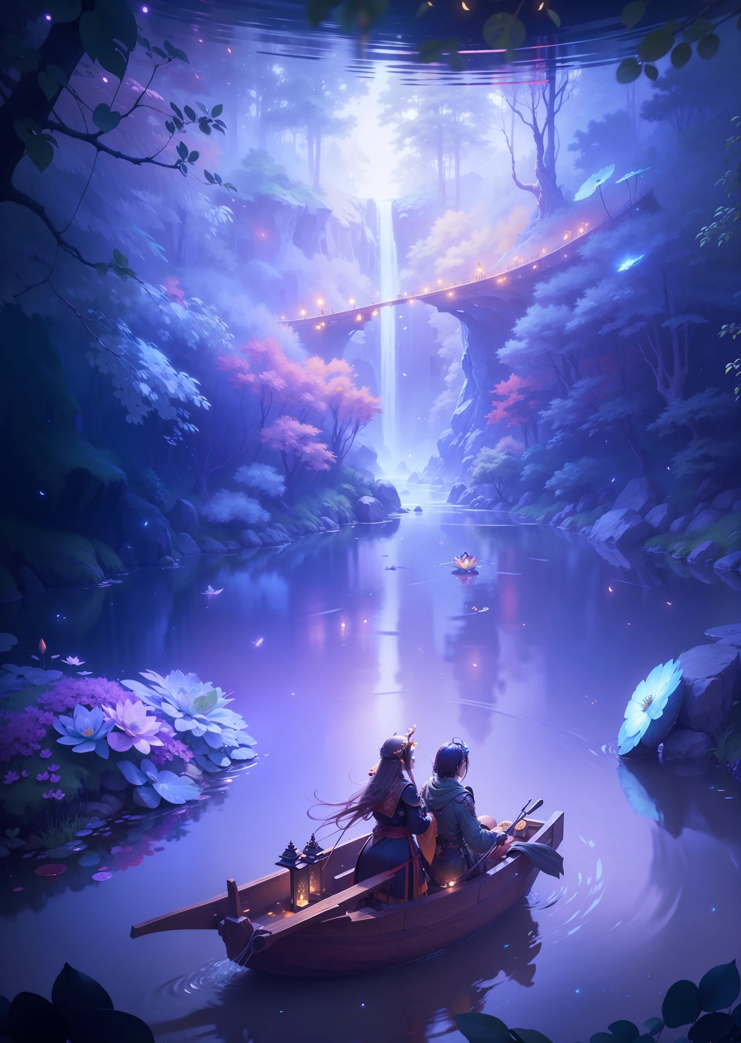 Mountains and rivers
Masterpiece, best quality, (very detailed CG unified 8k wallpaper), (best quality), (best illustration), (best shadow), glowing elf with a glowing deer, drinking water in the pool, natural elements in forest theme. Mysterious forest, beautiful forest, nature, surrounded by flowers, delicate leaves and branches surrounded by fireflies (natural elements), (jungle theme), (leaves), (branches), (fireflies), (particle effects) and other 3D, Octane rendering, ray tracing, super detailed, alpine flowing water Xiaoqiao artistic conception beauty, there is a kind of sea and a hundred rivers with tolerance and great artistic conception, and landscape painting of Jiangnan water town. Red atmosphere, maple leaves, autumn, artistic conception, red lotus, lotus pond moonlight, autumn, pond
Official Art, Unified 8k Wallpaper, Ultra Detailed, Beautiful and Aesthetic, Beautiful, Masterpiece, Best Quality, --auto --s2