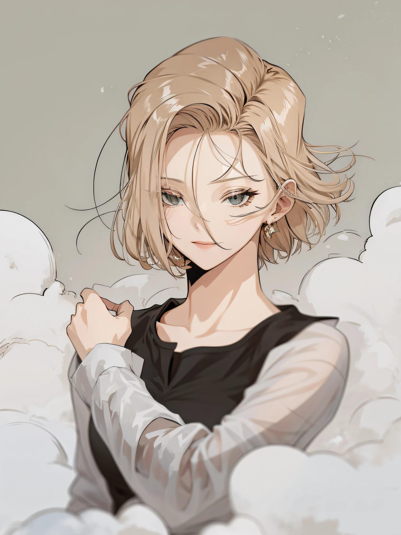 transparent blouse; No underwear