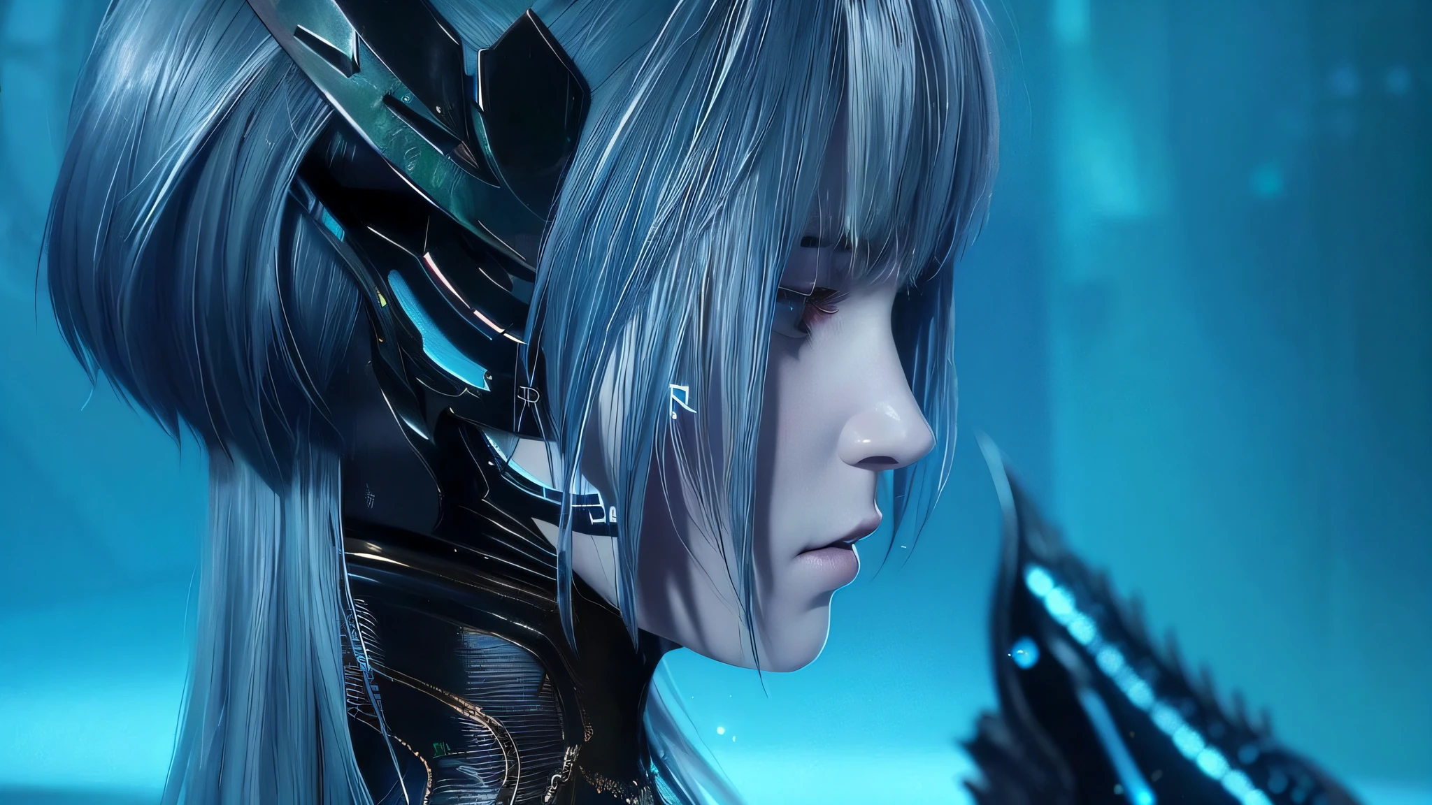 a close up of a person with a sword in a dark room, fanart best artstation, portrait knights of zodiac girl, final fantasy 14 style, lineage 2 revolution style, final fantasy character, from final fantasy, epic 8 k hd anime shot, style of final + fantasy + 1 5, of a beautiful female warframe, beautiful fantasy anime, fantasy art style