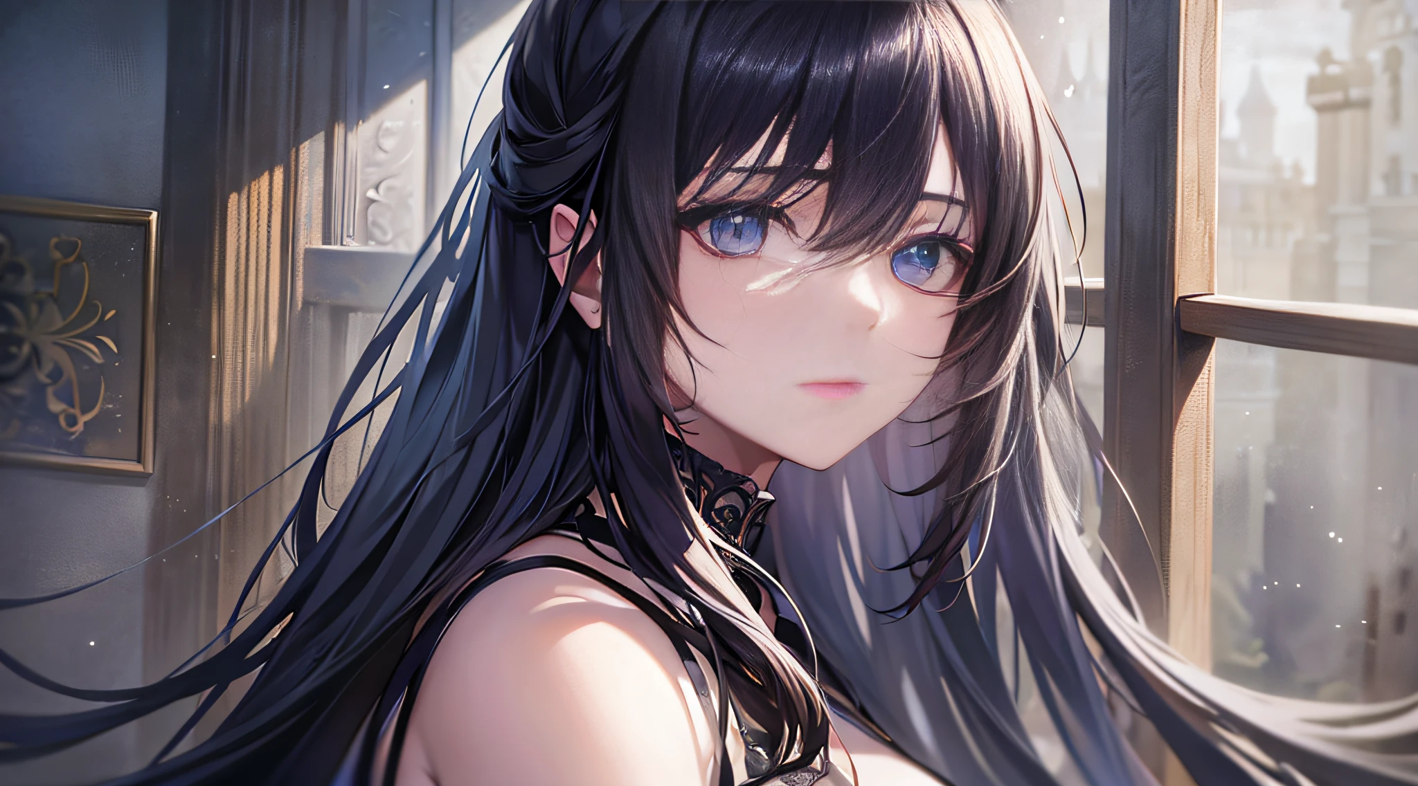 Masterpiece, best quality,young beautiful girl, ultra detailed, official art,unity 8k wallpaper,
low-key lighting,
(moody ambiance):1.2,
dark shadows, subtle
highlights, mysterious aura,
红色和蓝色为主