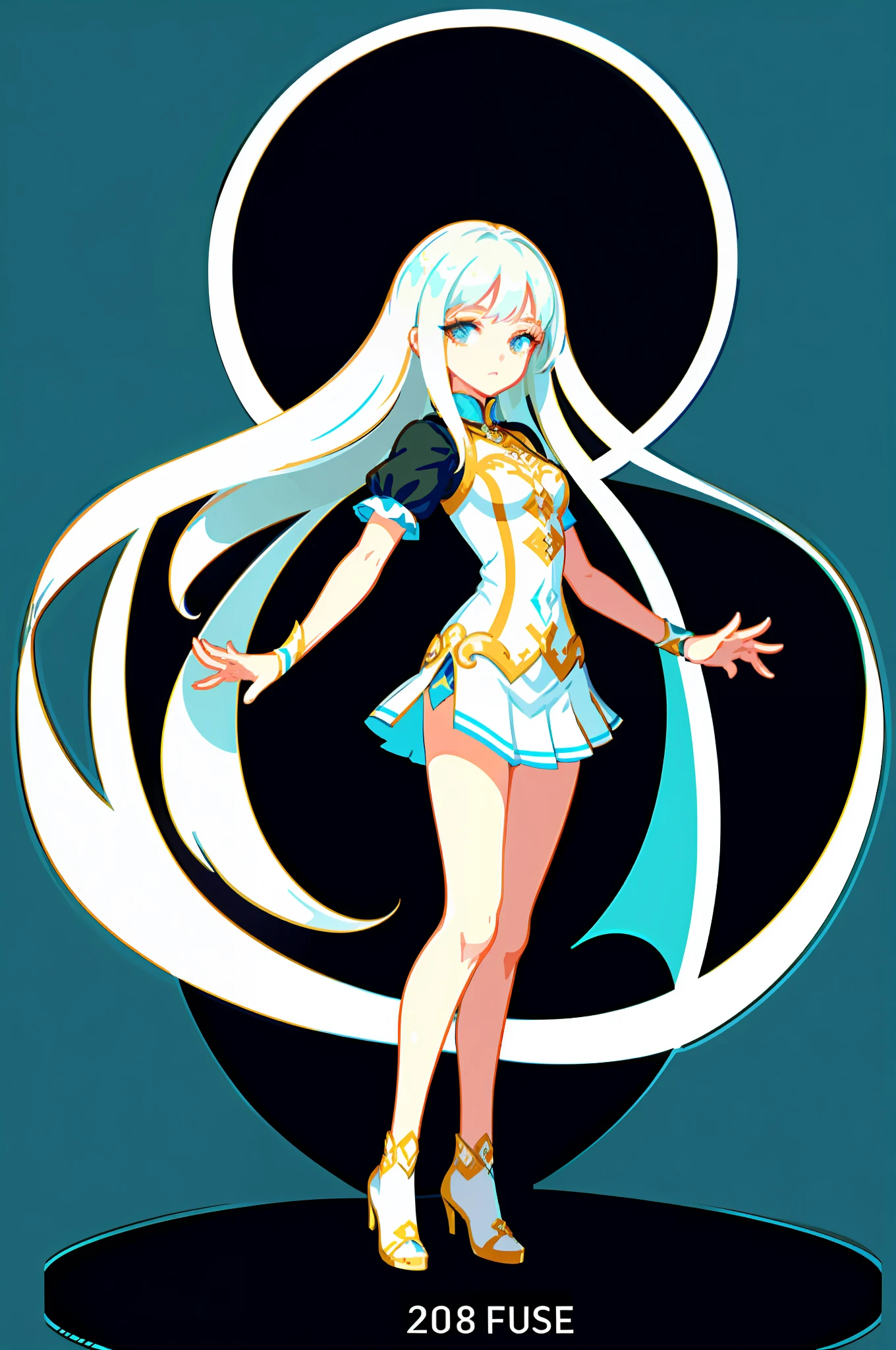 Official art, full-body close-up, extreme picture quality, fine details, a beautiful and white girl, wearing a short white skirt, long white hair shawl, flowing hair, elegant manners, with a faint sad expression, floating in the air, her figure is too good to be eye-catching