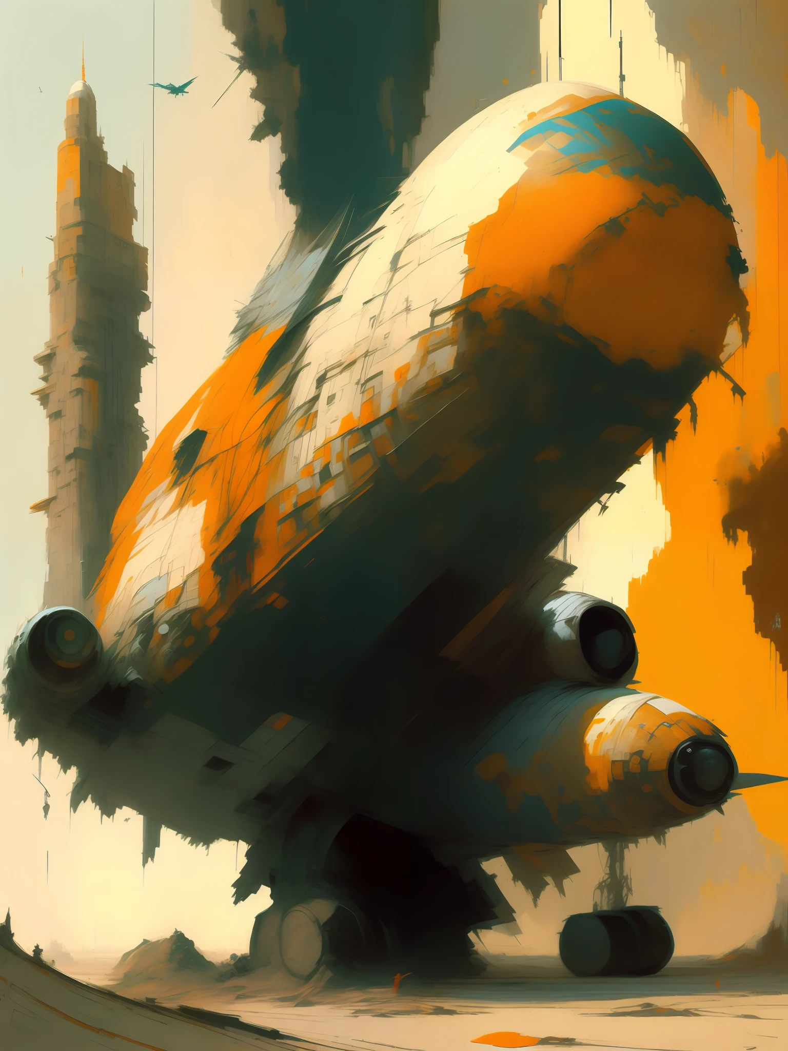 (((Art of (((Craig Mullins)))of()))—%2 rough brushstrokes. Spot(((((( black )))))))))