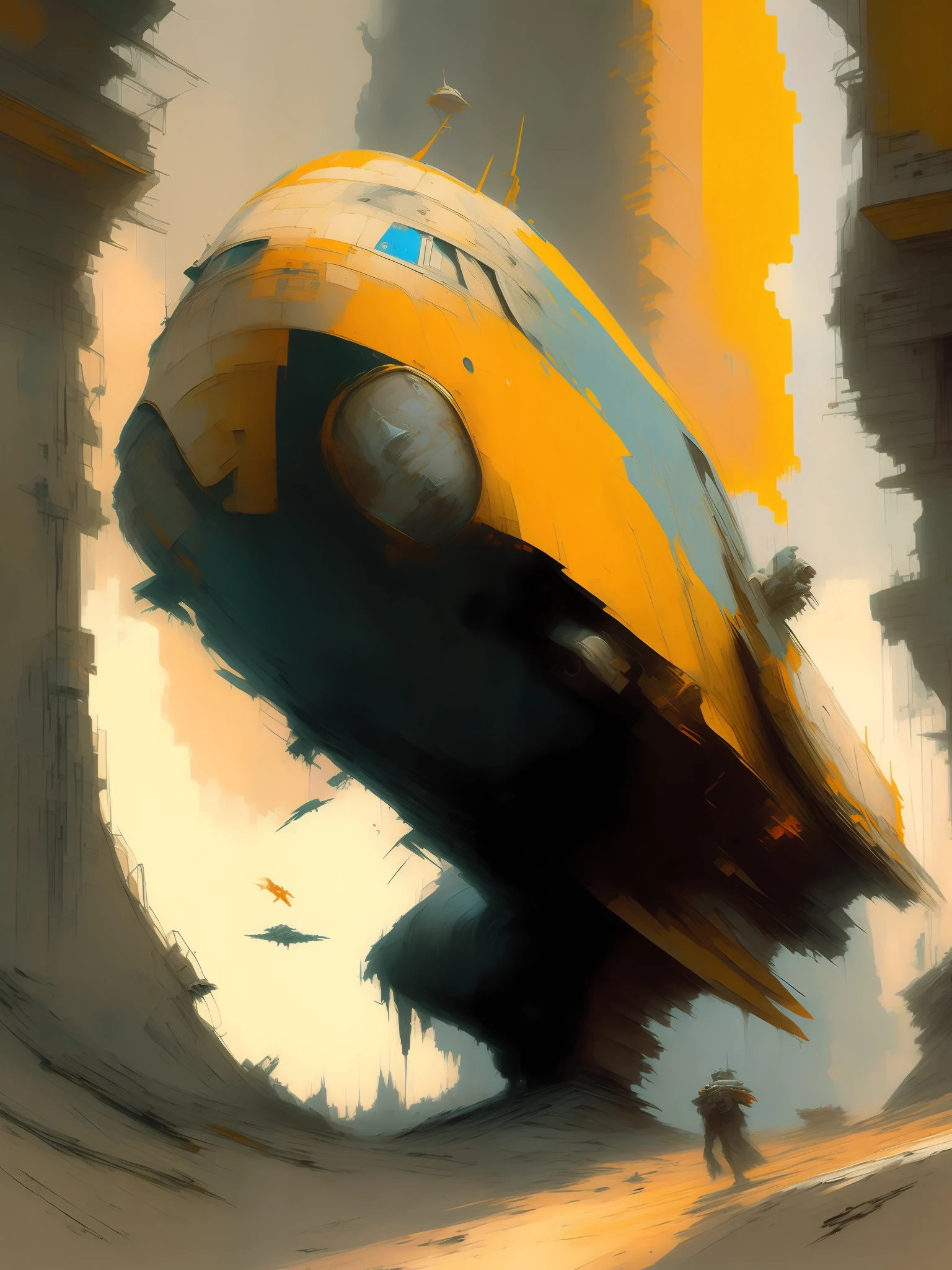 (((Art of (((Craig Mullins)))of()))—%2 rough brushstrokes. Spot(((((( black )))))))))