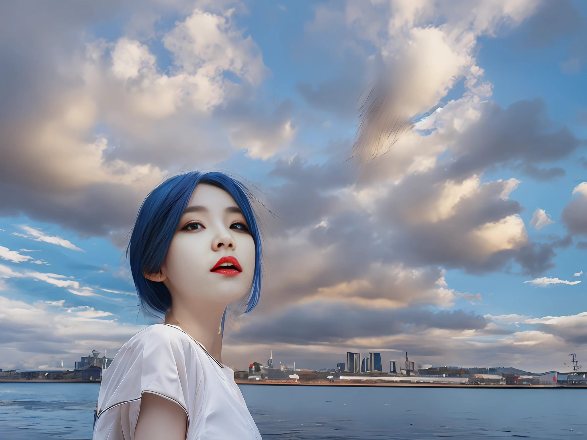 (Masterpiece, best quality, rich detail, realism: 1.3), (ulzzang-6500-v1.1:0.7), 1girl, upper body, (hips, big breasts, sexy, beautiful, perfect body: 1.3)