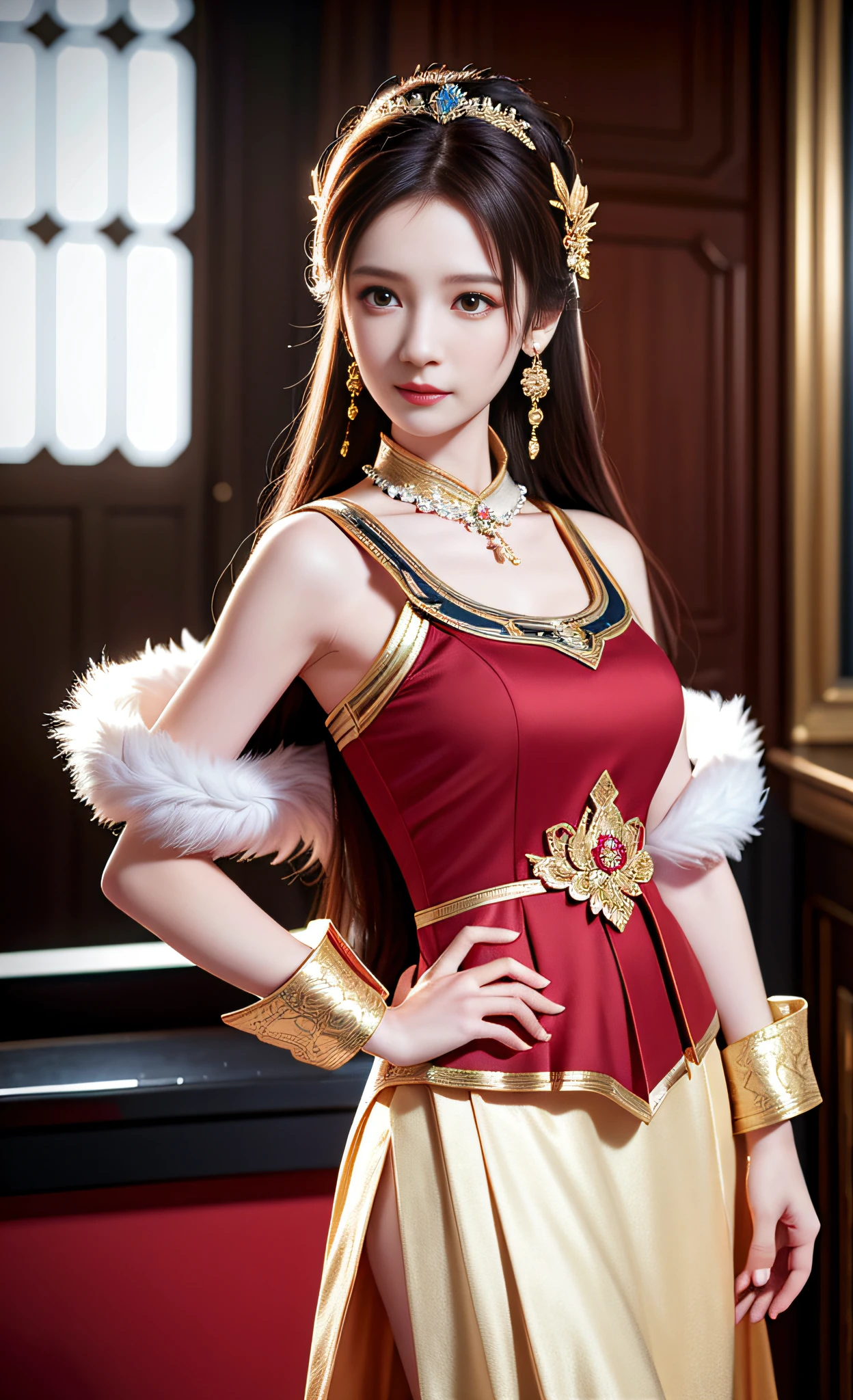 Best Quality, Masterpiece, High Resolution, 1 Girl, Red Palace Dress, Immortals, Cuirass Pattern, Porcelain Dress, Hair Accessories, Necklace, Jewelry, Beautiful Face, Physics, Tyndall Effect, Realism, Dark Studio, Edge Lighting, Two-tone Lighting, (High Detail Skin: 1.2), 8k UHD, DSLR, Soft Light, High Quality, Volumetric Light, Voyage Shot, Photo, High Resolution, 4K, 8K, Background Bokeh Best Quality, Masterpiece, High Resolution, 1 Girl, Red Palace Dress, Immortal, Corsage, Porcelain Skirt, Hair Accessories, Necklaces, Jewelry, Beautiful Faces, Physics, Tyndall Effect, Realistic, Dark Studio, Edge Lighting, Two-tone Lighting, (High Detail Skin: 1.2), 8k UHD, DSLR, Soft Light, High Quality, Volumetric Light, Voyeur, Photos, High Resolution, 4K, 8K,