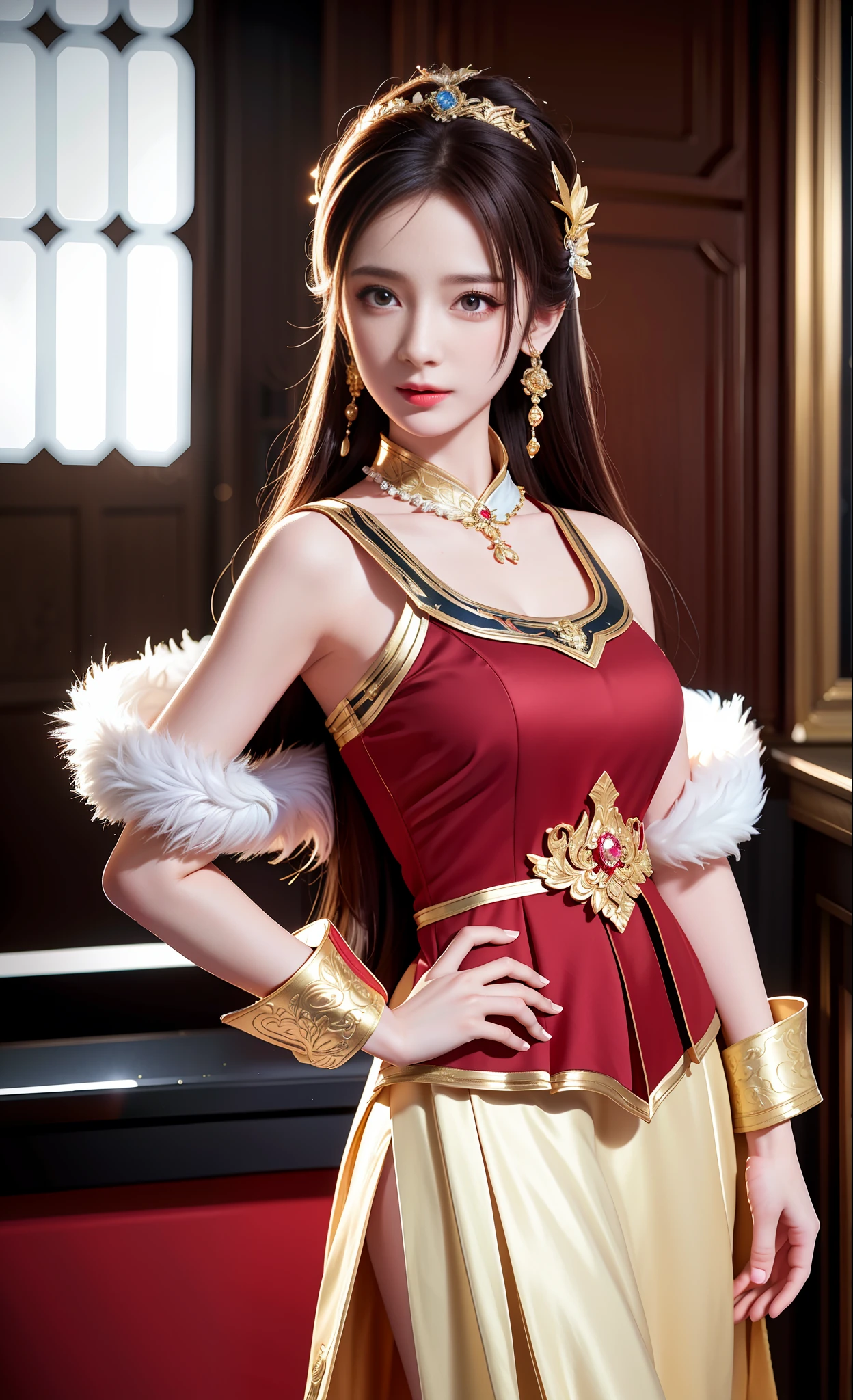 Best Quality, Masterpiece, High Resolution, 1 Girl, Red Palace Dress, Immortals, Cuirass Pattern, Porcelain Dress, Hair Accessories, Necklace, Jewelry, Beautiful Face, Physics, Tyndall Effect, Realism, Dark Studio, Edge Lighting, Two-tone Lighting, (High Detail Skin: 1.2), 8k UHD, DSLR, Soft Light, High Quality, Volumetric Light, Voyage Shot, Photo, High Resolution, 4K, 8K, Background Bokeh Best Quality, Masterpiece, High Resolution, 1 Girl, Red Palace Dress, Immortal, Corsage, Porcelain Skirt, Hair Accessories, Necklaces, Jewelry, Beautiful Faces, Physics, Tyndall Effect, Realistic, Dark Studio, Edge Lighting, Two-tone Lighting, (High Detail Skin: 1.2), 8k UHD, DSLR, Soft Light, High Quality, Volumetric Light, Voyeur, Photos, High Resolution, 4K, 8K,