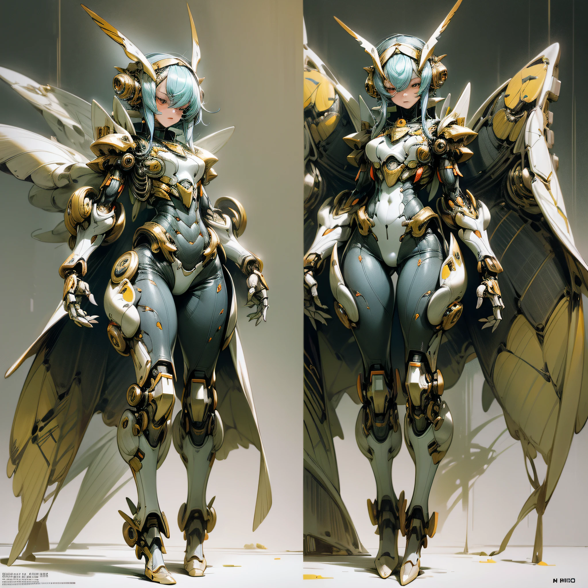 Woman in silkworm moth color costume, best anime 4K wallpaper, full body, cyberpunk silkworm moth, mechanized valkyrie girl, biomechanical, highly detailed artgerm based on silkworm moth, cyborg silk moth, anime style 4k, silkworm moth