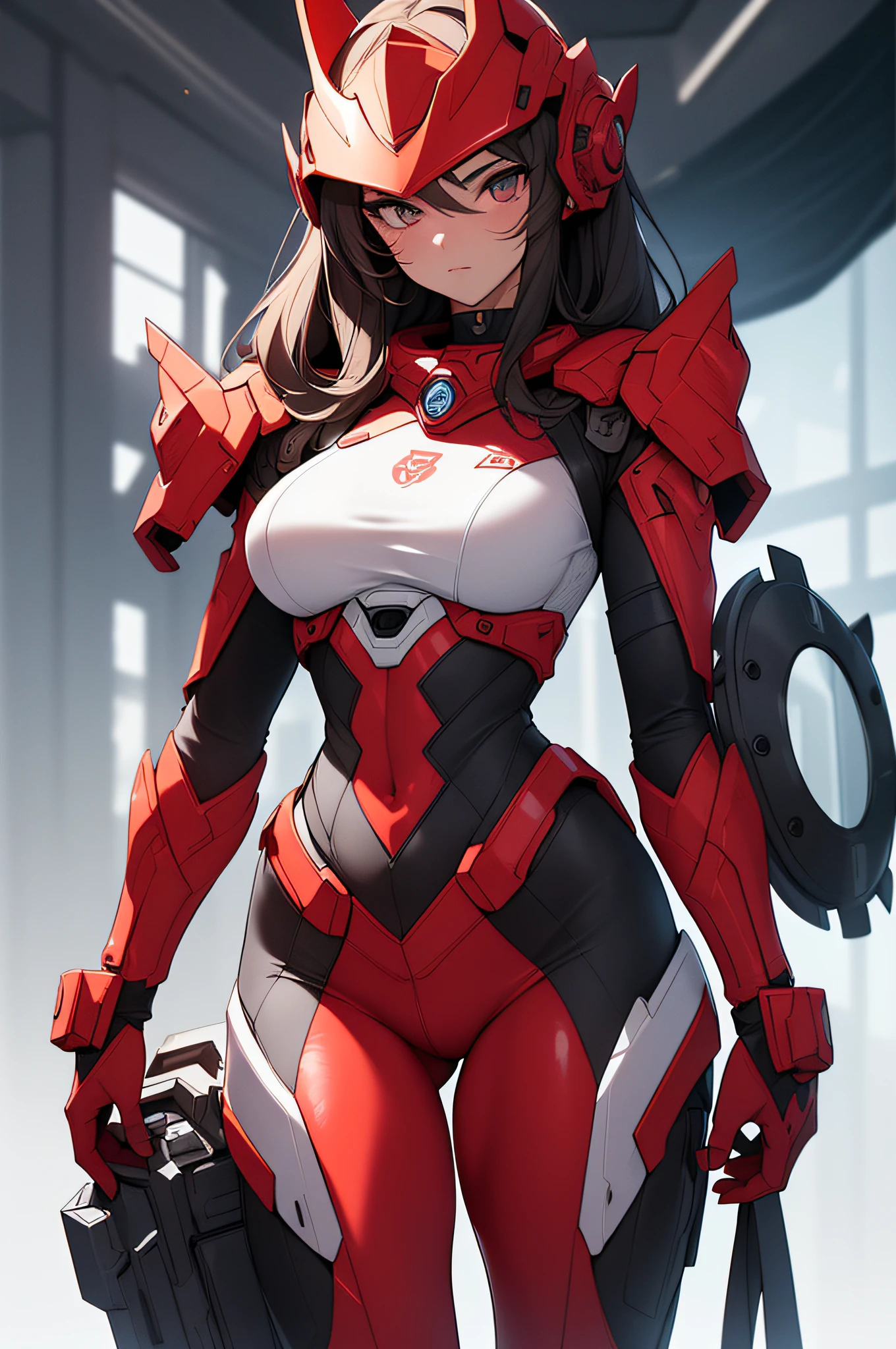 [Detailed illustrations, art based on extremely ideal anatomy, very detailed and detailed drawings, slow and delicate lines, realistic texture expression],((Color tressed main lines)),(Artwork with outstanding virtuosity),(Briefing room background),(HENTAI Anime) ((1Girl Beauty 19 years old)) Red Power Rangers (muscular (tall)), Wine Red Rubber Suit ((Lion:0.4) Helmet Full Mask (Face Shield)) ((emblem on chest and forehead)),Gravure,(Fine and beautiful skin expression (transparency)))),((Perfectly proportioned proportions)),(Design built at a high level,((Advanced structural understanding of materials)),Ideal color coordination),(( Artistic decoration)) ((High density detail)),((Detail,High definition)),[(Ultra-precision detail),((Multilayer texture)),HighQuality,High Resolution],((Accurate simulation of light-material interaction, understanding of air flow, mechanically correct representation)),(((Visual art with a sense of narrative)).