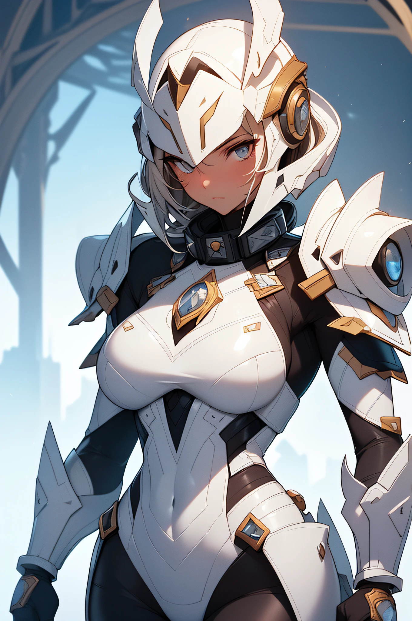 [Detailed illustrations, art based on extremely ideal anatomy, very detailed and detailed drawings, slow and delicate lines, realistic texture expression],((Color tressed main lines)),(Artwork with outstanding craftsmanship),(Briefing Room background),(HENTAI Anime) ((1Girl Beauty 19 years old)) White Power Rangers (muscular (short stature)), Pearl White Rubber Suit ((Gorilla: 0.4) Helmet Full Mask (Face Shield)) ((Breastplate Armor)) (Cloak with short collar) ((emblem on chest and forehead)),Gravure,(Fine and beautiful skin expression (transparency))),((Perfectly proportioned proportions)),(High-level built design,(((Advanced structural understanding of materials))), Ideal color coordination),((artistic decoration))((Dense detail)),((Detail,High definition)),[(Ultra-precision detail),((Multi-layered texture)),HighQuality,High Resolution],((Accurate simulation of light-material interaction, understanding of air flow, mechanically correct expression)),((((Visual art with a sense of narrative)).