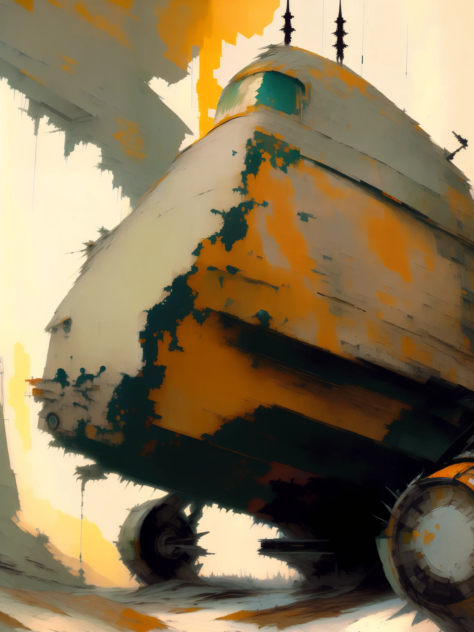 (((Art of ((((((green, Craig Mullins Oliv))))of()))—%2 rough brushstrokes. All Black Spot((((((( black )))))))))