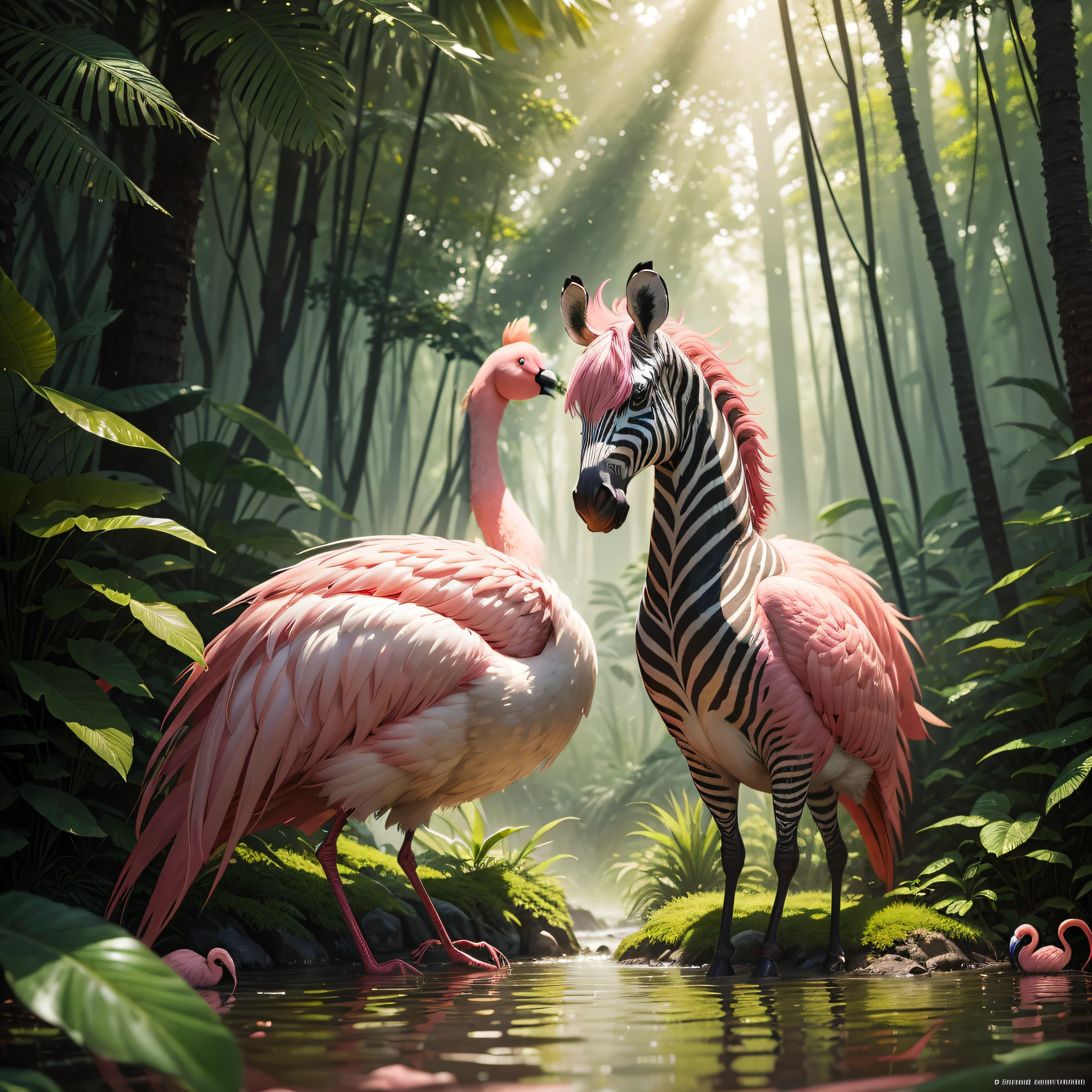 flamingo neck and head