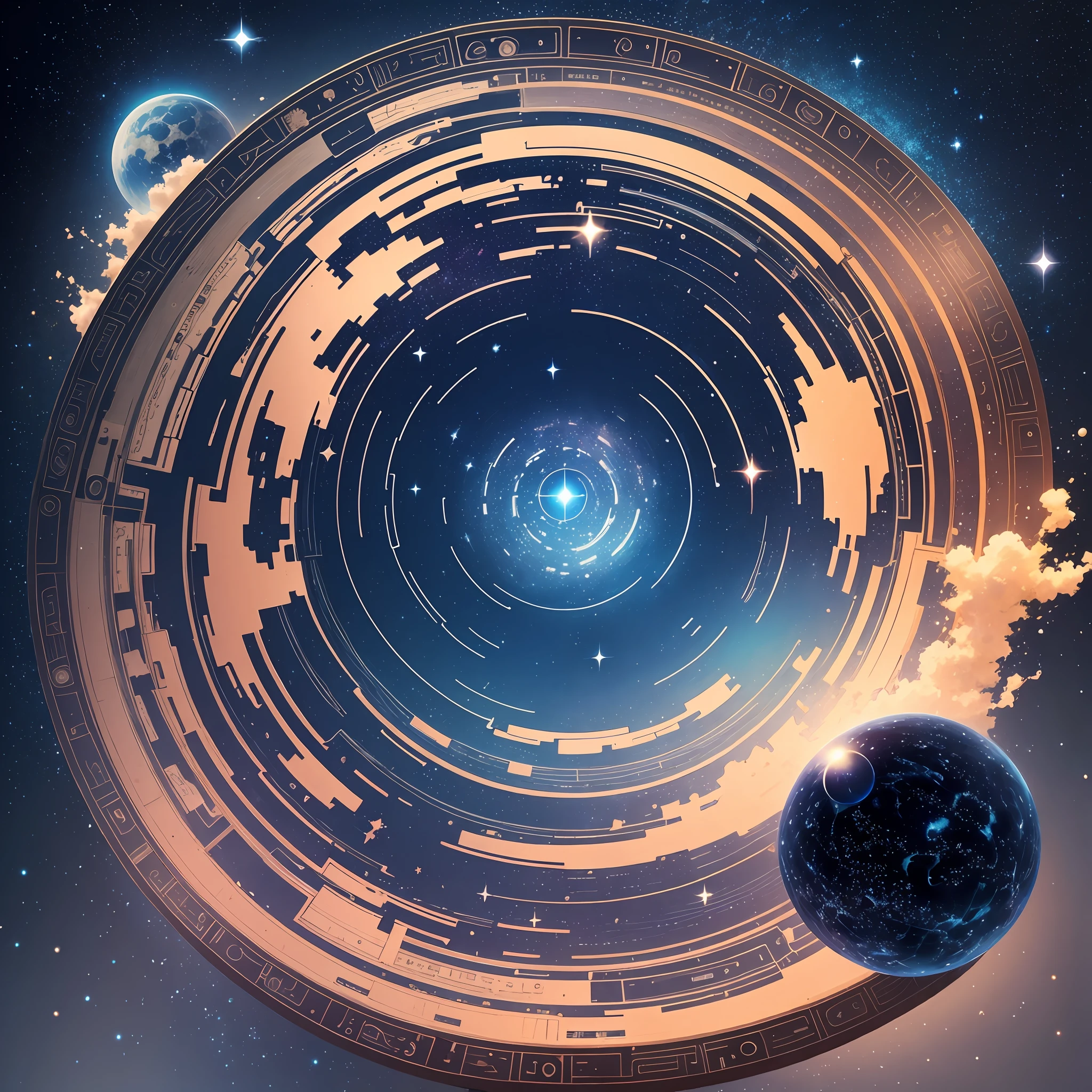 niji journey,style cute,prompt starry sky background,universe,blue --auto --s2