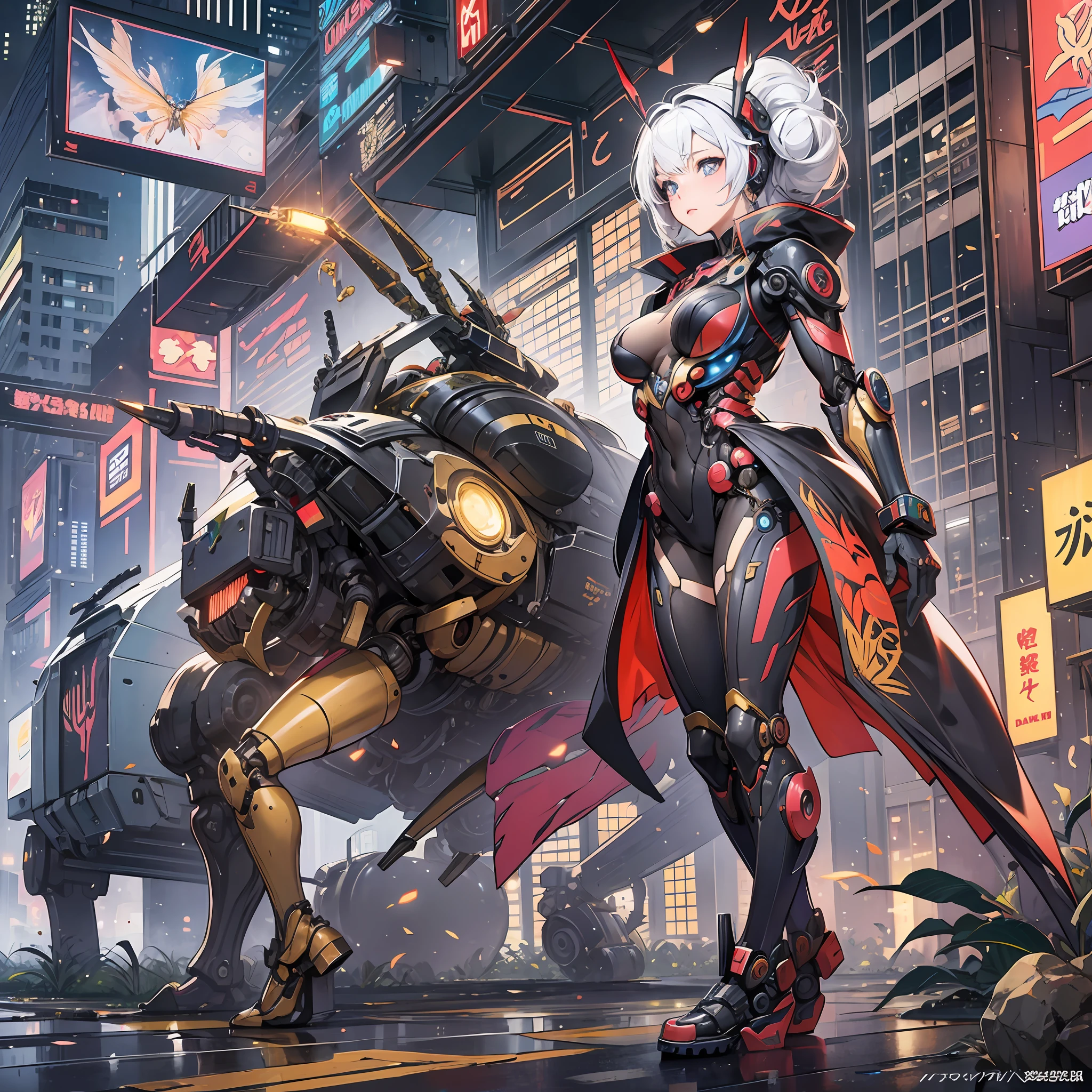Woman in silkworm moth color costume, best anime 4K wallpaper, full body, cyberpunk silkworm moth, mechanized valkyrie girl, biomechanical, highly detailed artgerm based on silkworm moth, cyborg silk moth, anime style 4k, silkworm moth