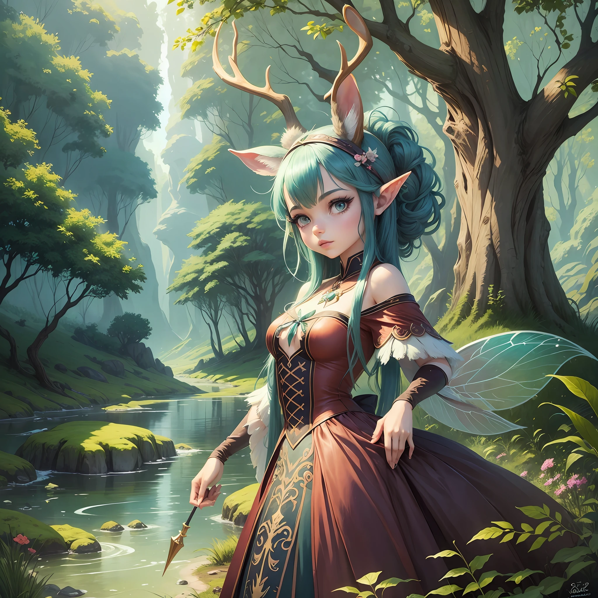 Avatar like a deer fairy tale cartoon --auto --s2