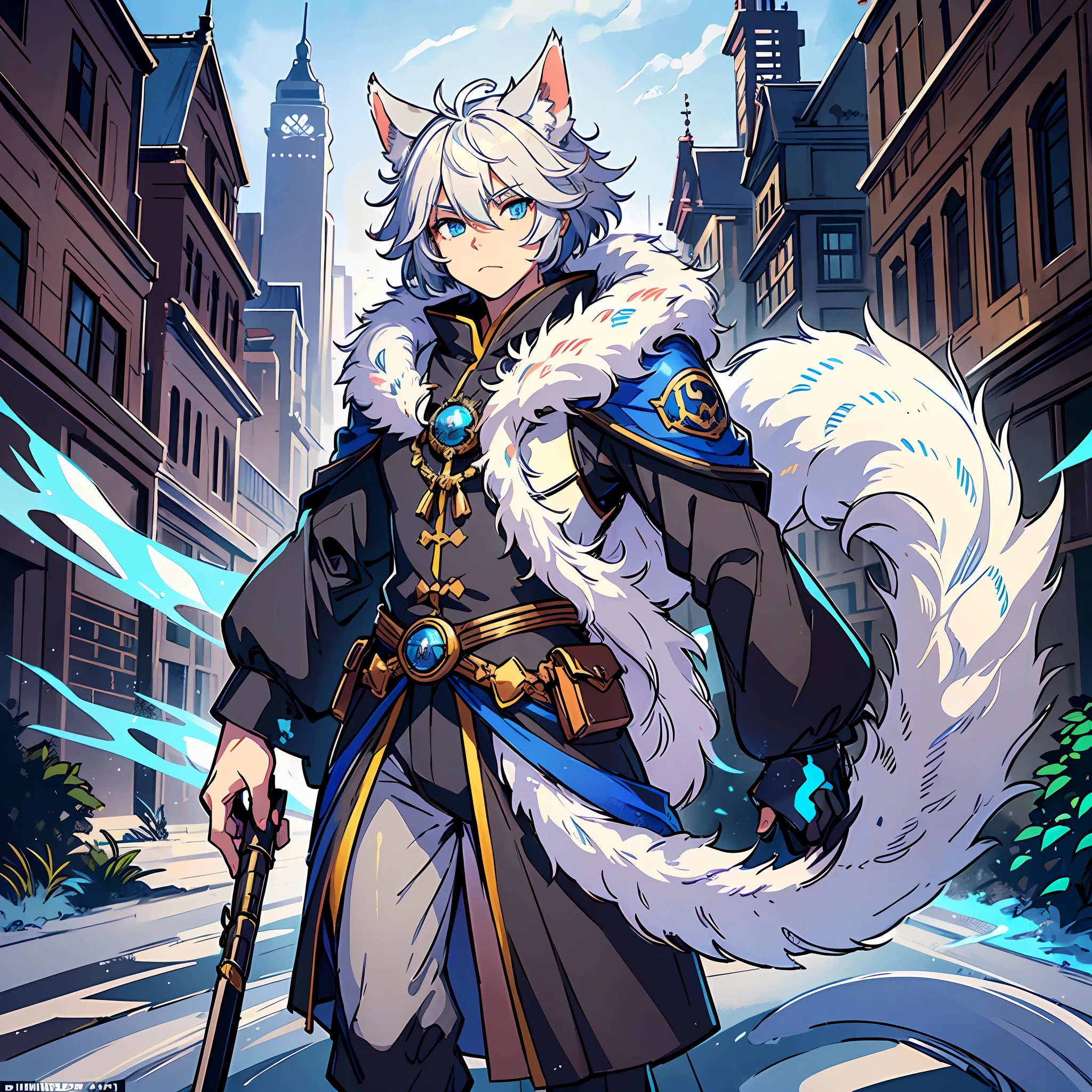 (Dark Environment: 0.8), Masterpiece, High Quality, Abstract Res, Digital Painting\(artwork\), by Dagasi, Yupa, Kiyosan, (Anthro, Fluffy Fur, Character Focus: 1.1), Anthro Male Cat, Short Hair, Portrait , bright eyes, panorama, character focus. (Background: 0.7), Solo, Furry, Hairy Male, Male Focus, Antr, (Full Body Fur, Fluffy Tail, White Fur, Blue Eyes, Gray Hair: 1.2), (Long Canids, Dragons: 1.2) --auto --s2
