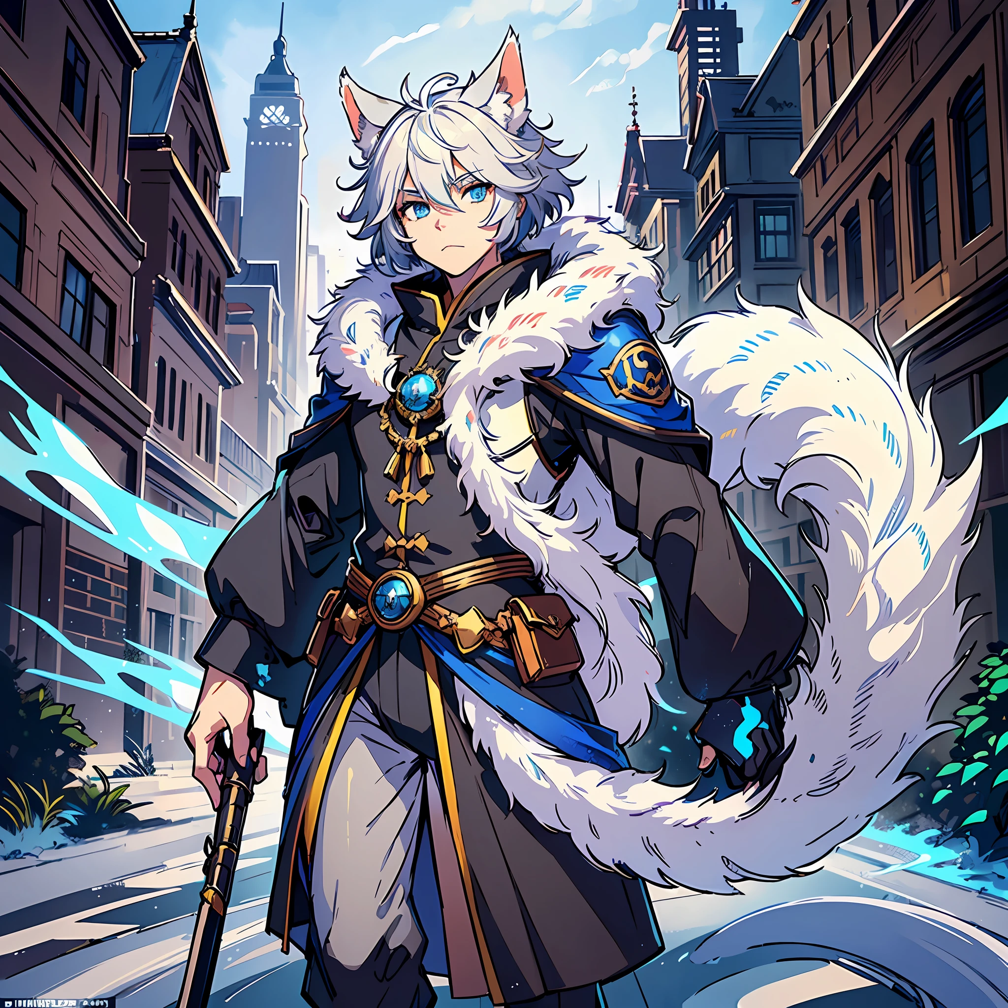 (Dark Environment: 0.8), Masterpiece, High Quality, Abstract Res, Digital Painting\(artwork\), by Dagasi, Yupa, Kiyosan, (Anthro, Fluffy Fur, Character Focus: 1.1), Anthro Male Cat, Short Hair, Portrait , bright eyes, panorama, character focus. (Background: 0.7), Solo, Furry, Hairy Male, Male Focus, Antr, (Full Body Fur, Fluffy Tail, White Fur, Blue Eyes, Gray Hair: 1.2), (Long Canids, Dragons: 1.2) --auto --s2