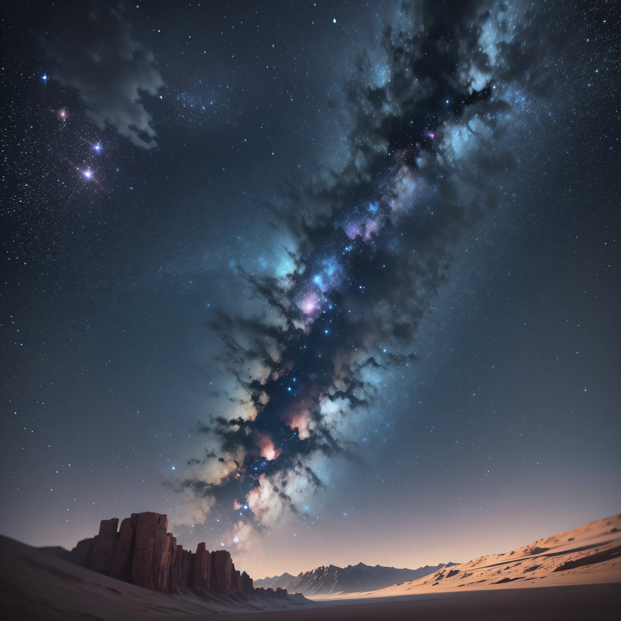 imagine a landscape,starry sky,realistic,high quality --auto --s2