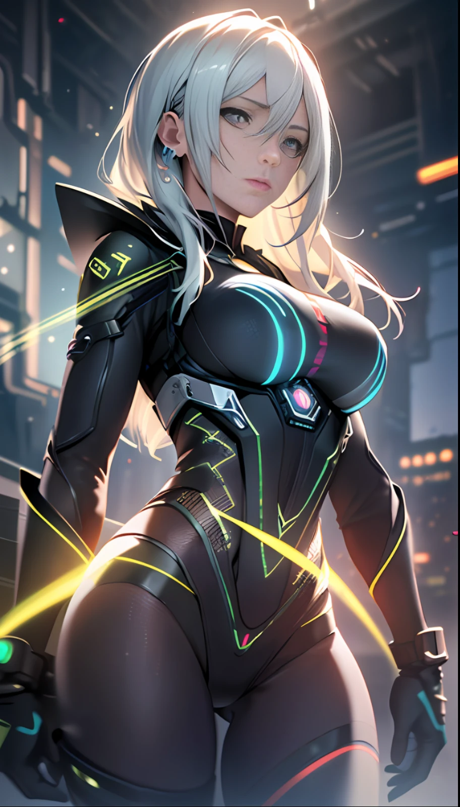 ((Best quality)), ((masterpiece)), (detailed:1.4), 3D, an image of a beautiful cyberpunk female,HDR (High Dynamic Range),Ray Tracing,NVIDIA RTX,Super-Resolution,Unreal 5,Subsurface scattering,PBR Texturing,Post-processing,Anisotropic Filtering,Depth-of-field,Maximum clarity and sharpness,Multi-layered textures,Albedo and Specular maps,Surface shading,Accurate simulation of light-material interaction,Perfect proportions,Octane Render,Two-tone lighting,Wide aperture,Low ISO,White balance,Rule of thirds,8K RAW,