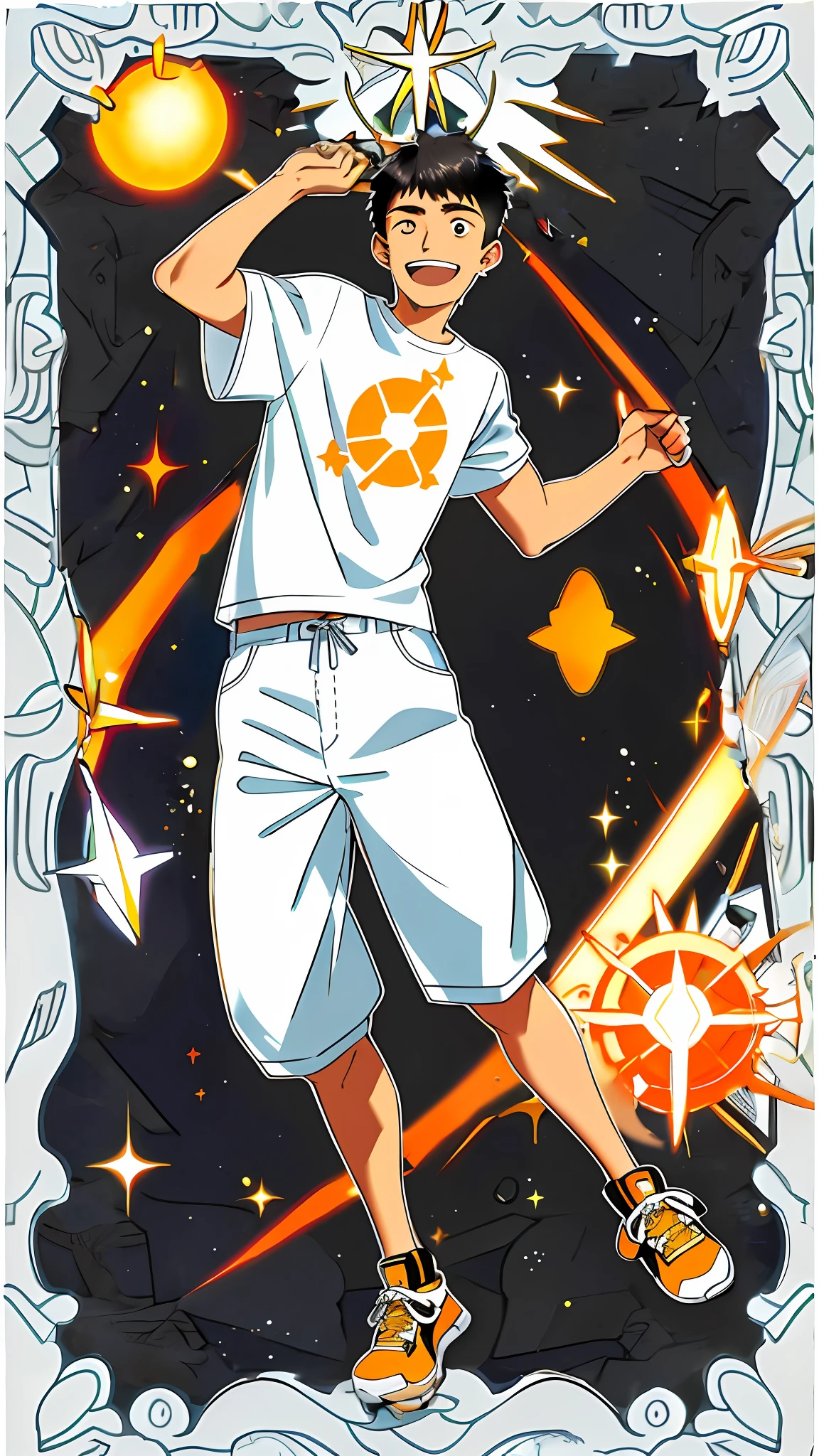 ((change the background only)) the sun, halo, no flaw, only change the background, no hair, yellow, orange, sun shine, light