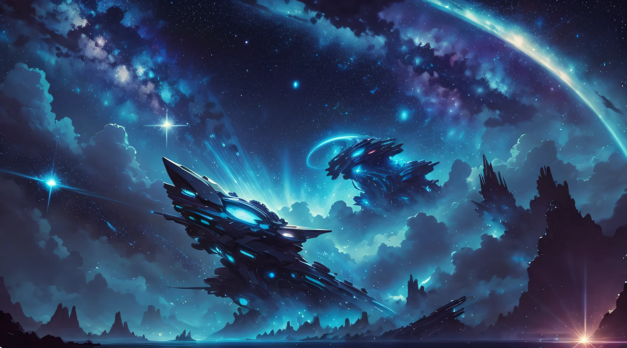 [Neo Universe Universe-Naut] Starry sky, cinematic angle, superb view --auto --s2